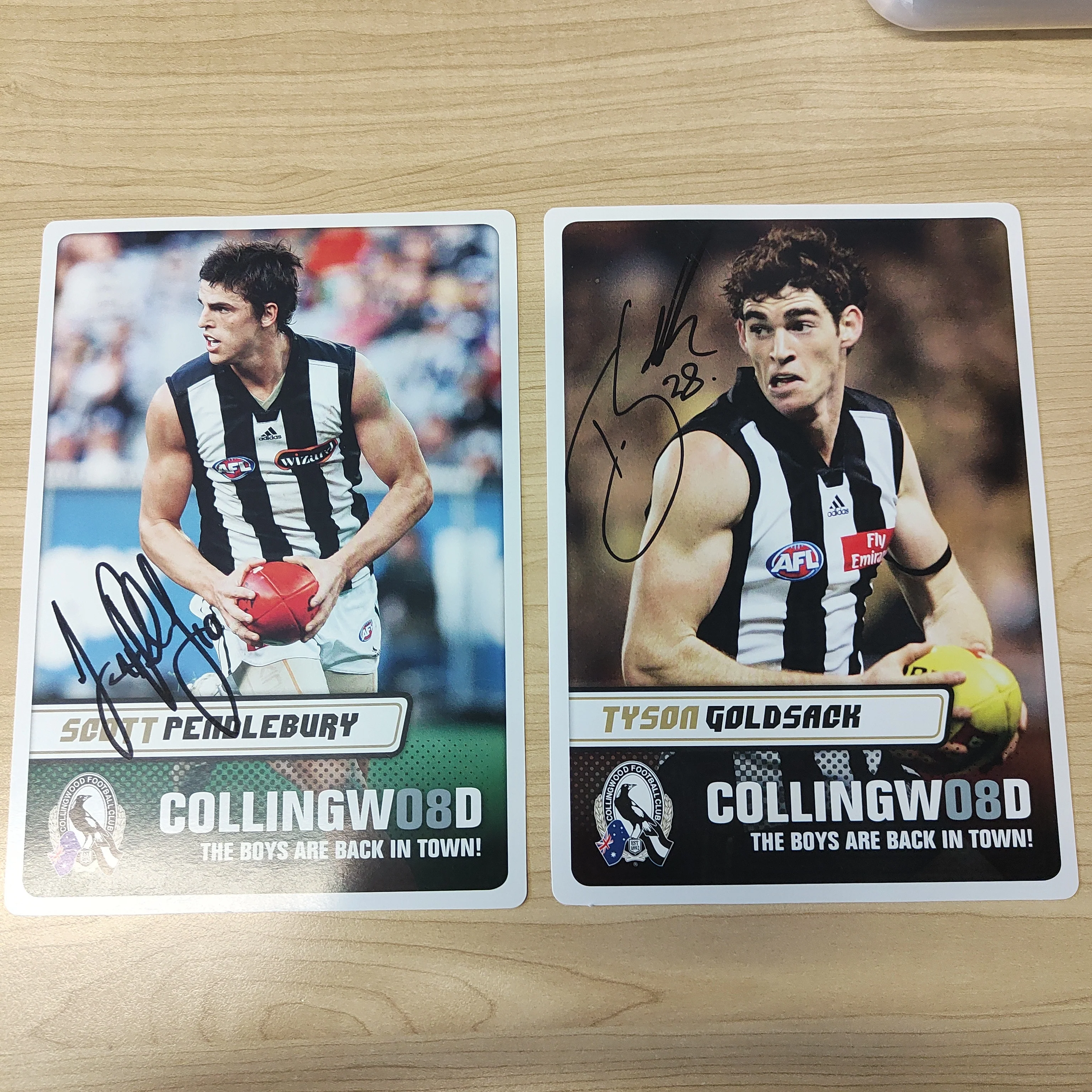 2008 Collingwood Football Club Membership Package of Hand Signed Jumbo Cards - Image 5