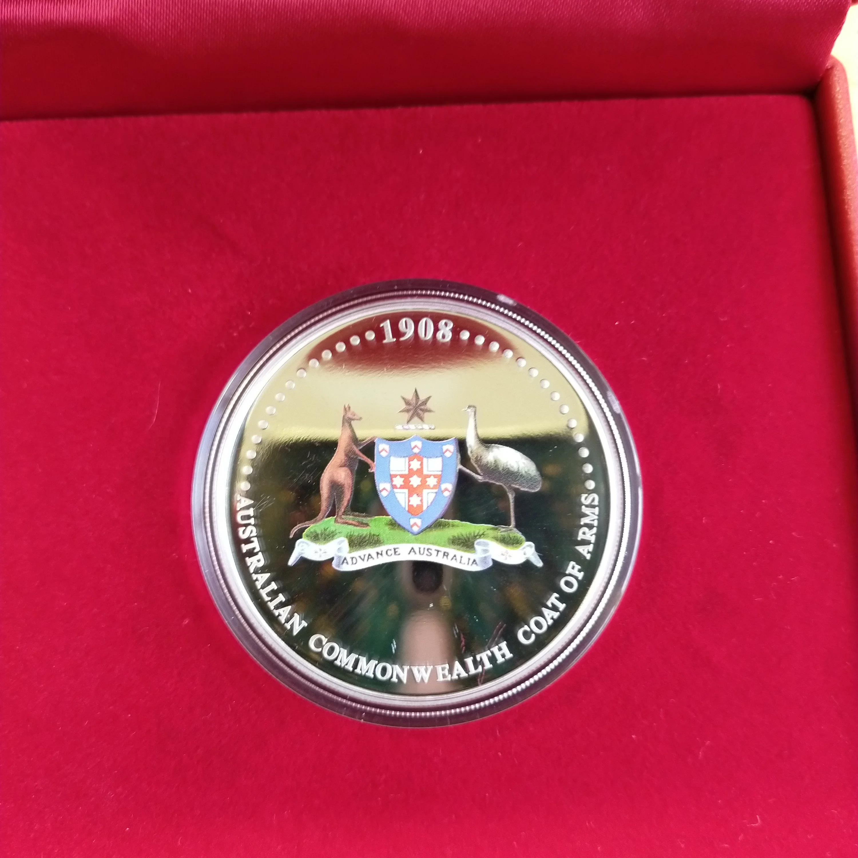 Australia 2008 Perth Mint $1 Australian Commonwealth Coat of Arms 1oz .999 Proof Silver Coin - Image 2