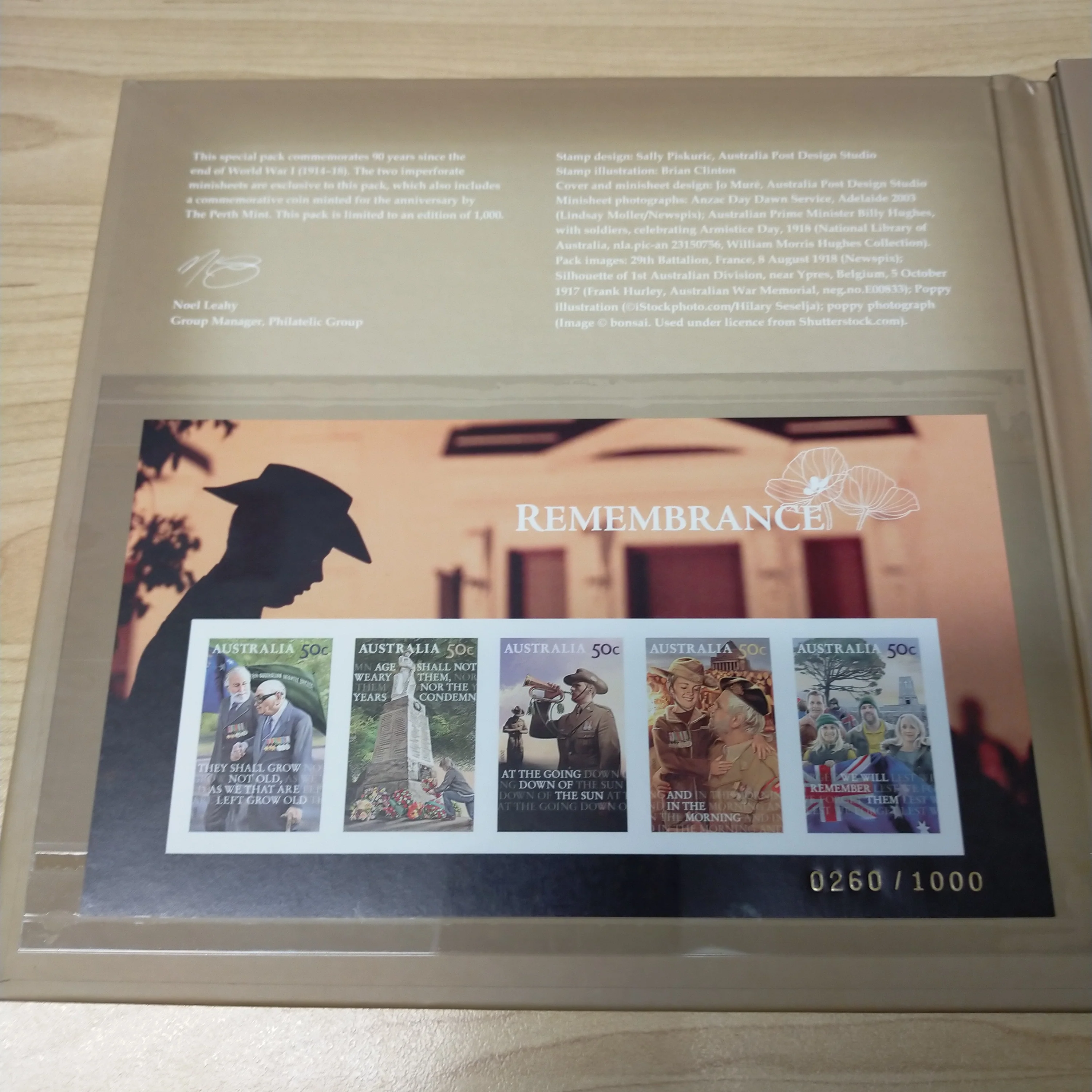 Australia 2008 Perth Mint Australia Post Lest We Forget 90th Anniversary of the End of WWI Coin and Stamp Set - Image 2