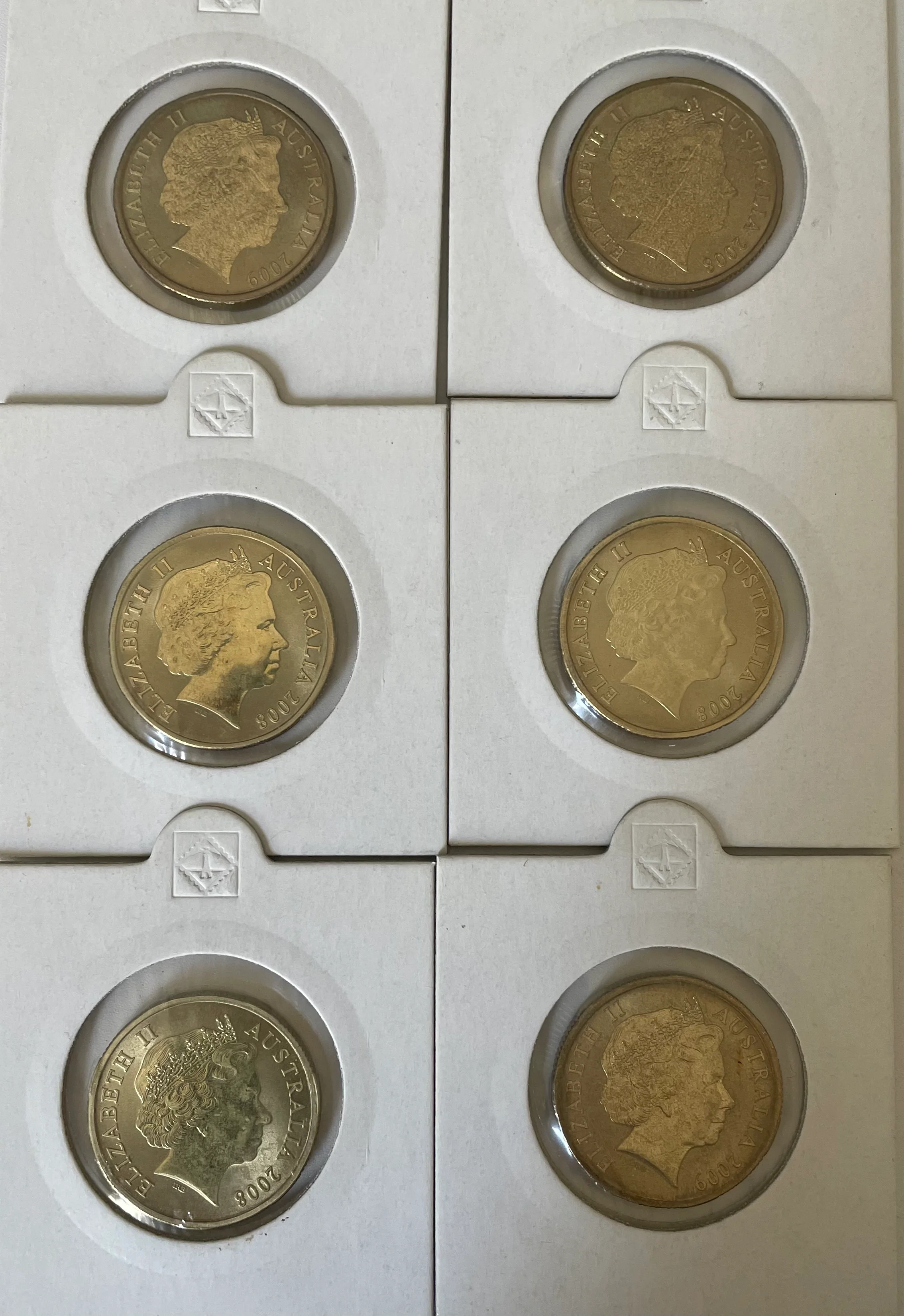 2008 - 2009 Royal Australian Mint $1 Land Series Set of 6 coloured Coins - Image 2