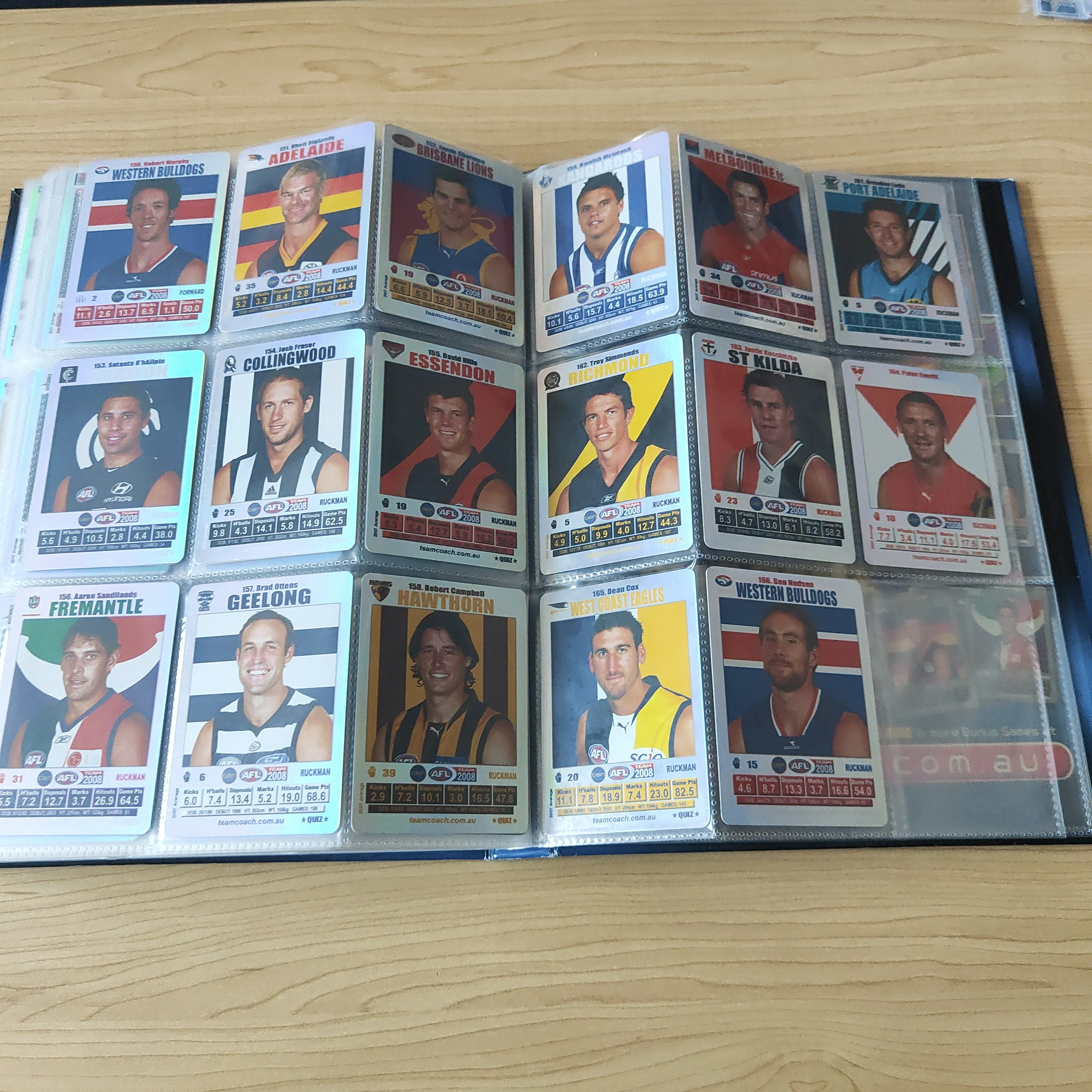 2008 Teamcoach Complete Base and Silver Football Card Sets In Album - Image 10