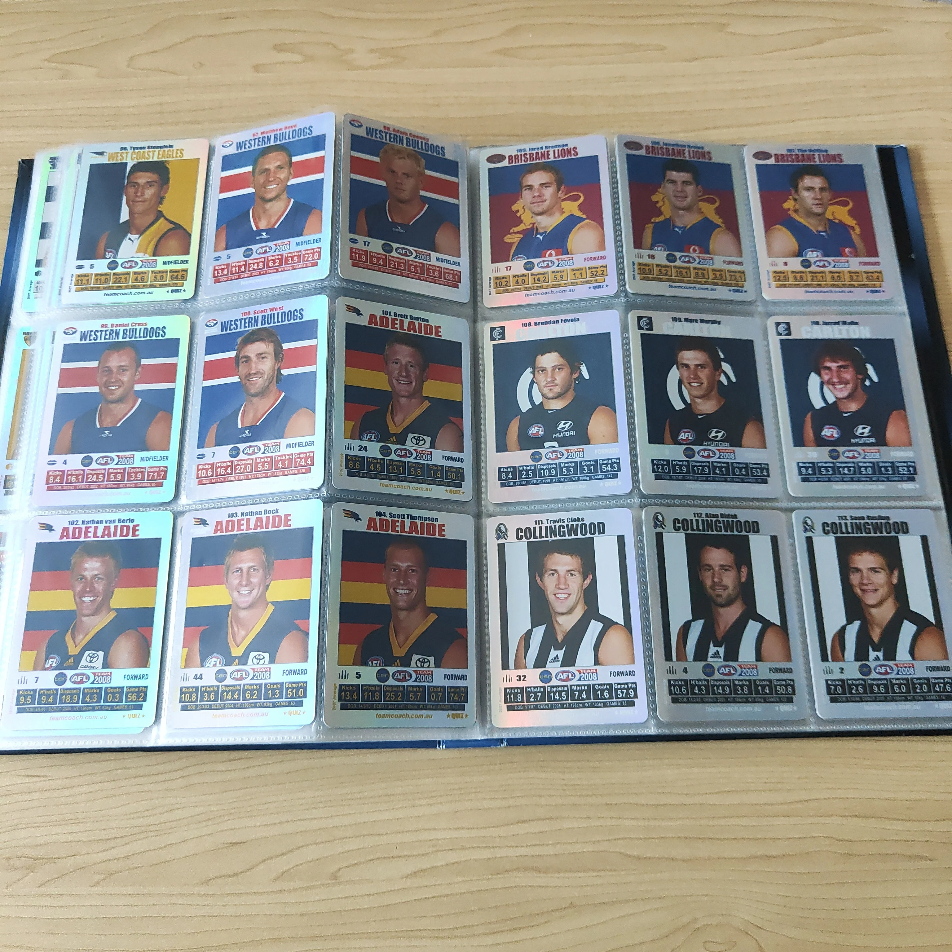 2008 Teamcoach Complete Base and Silver Football Card Sets In Album - Image 8