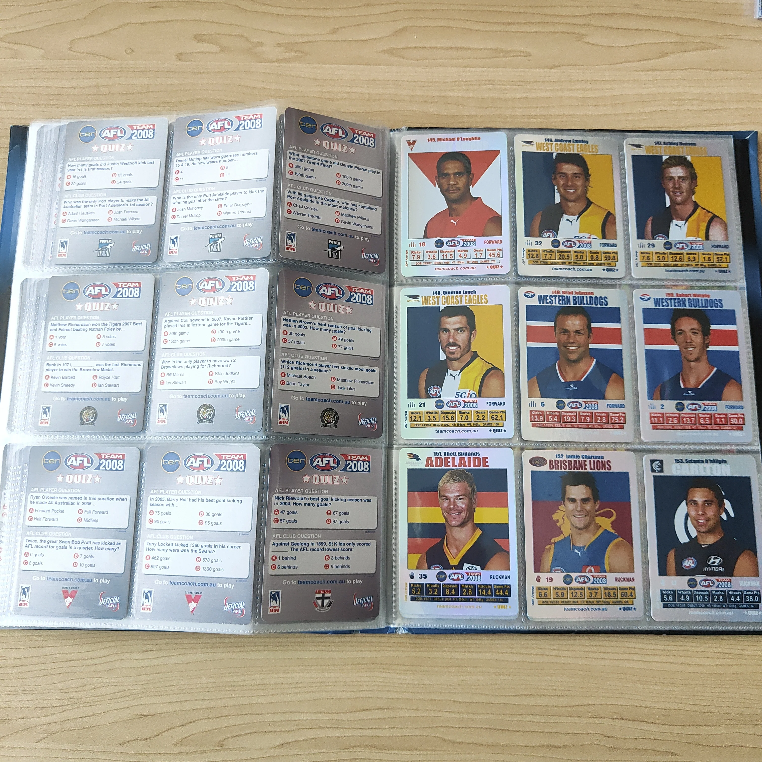 2008 Teamcoach Complete Silver Football Card Set In Album - Image 10