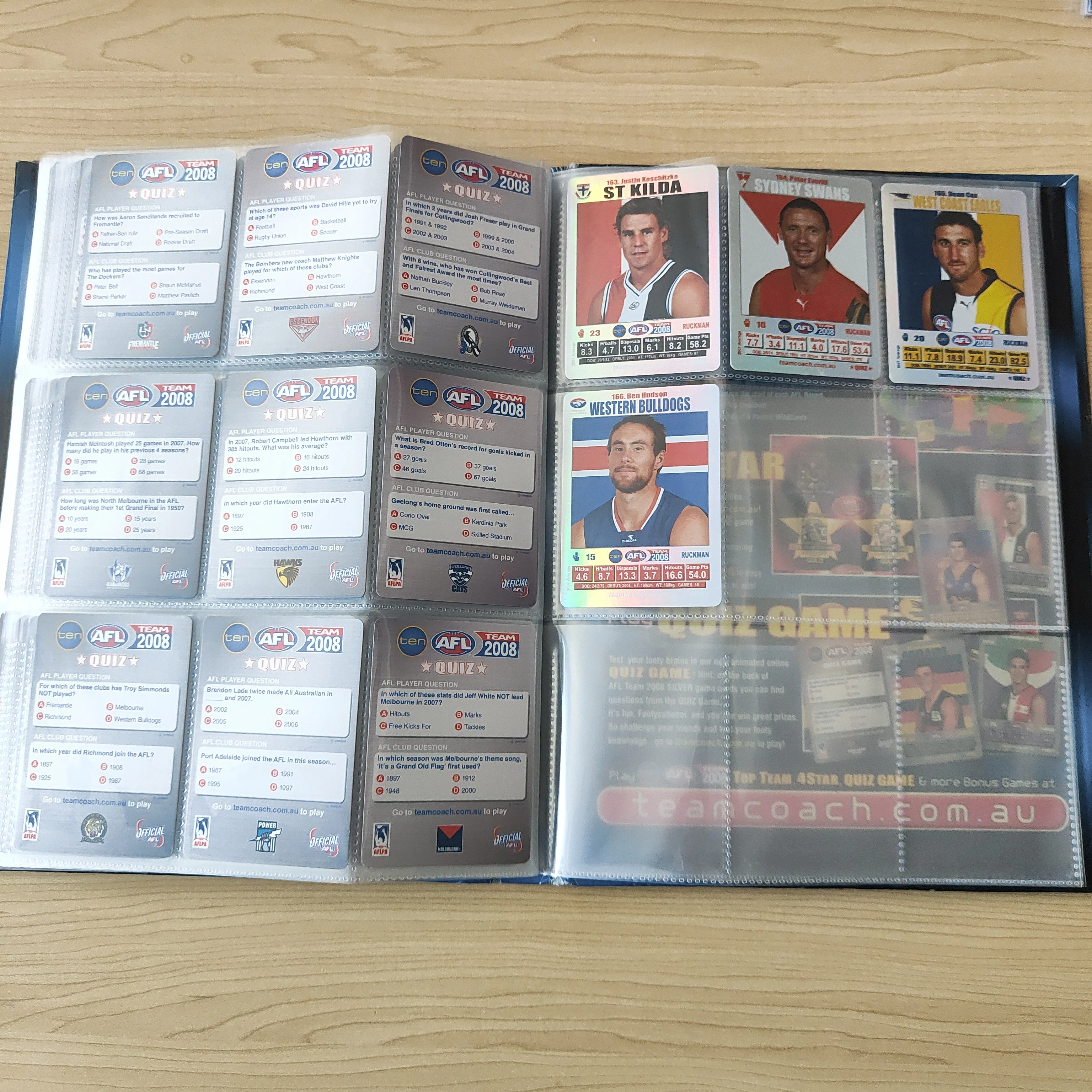 2008 Teamcoach Complete Silver Football Card Set In Album - Image 11