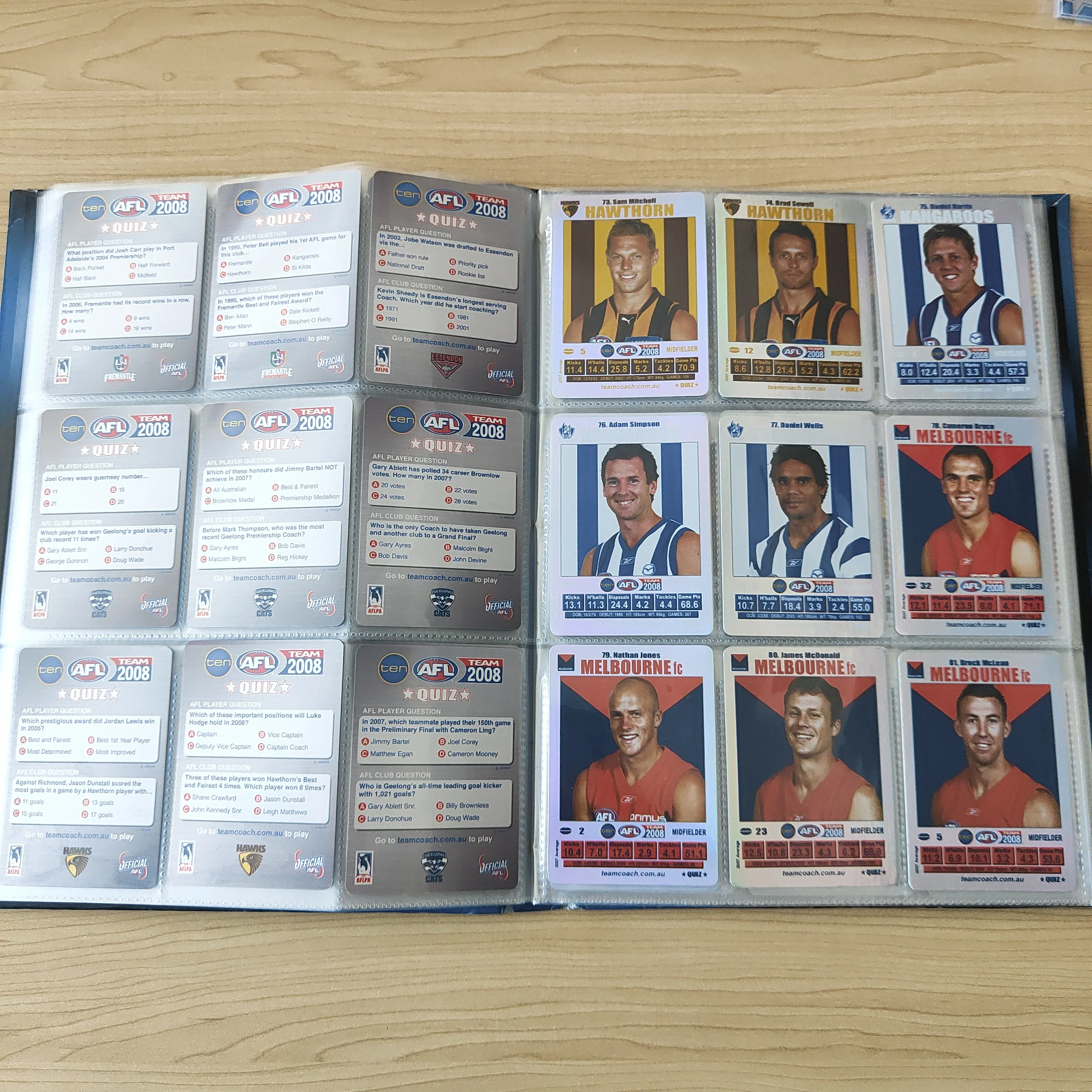 2008 Teamcoach Complete Silver Football Card Set In Album - Image 6