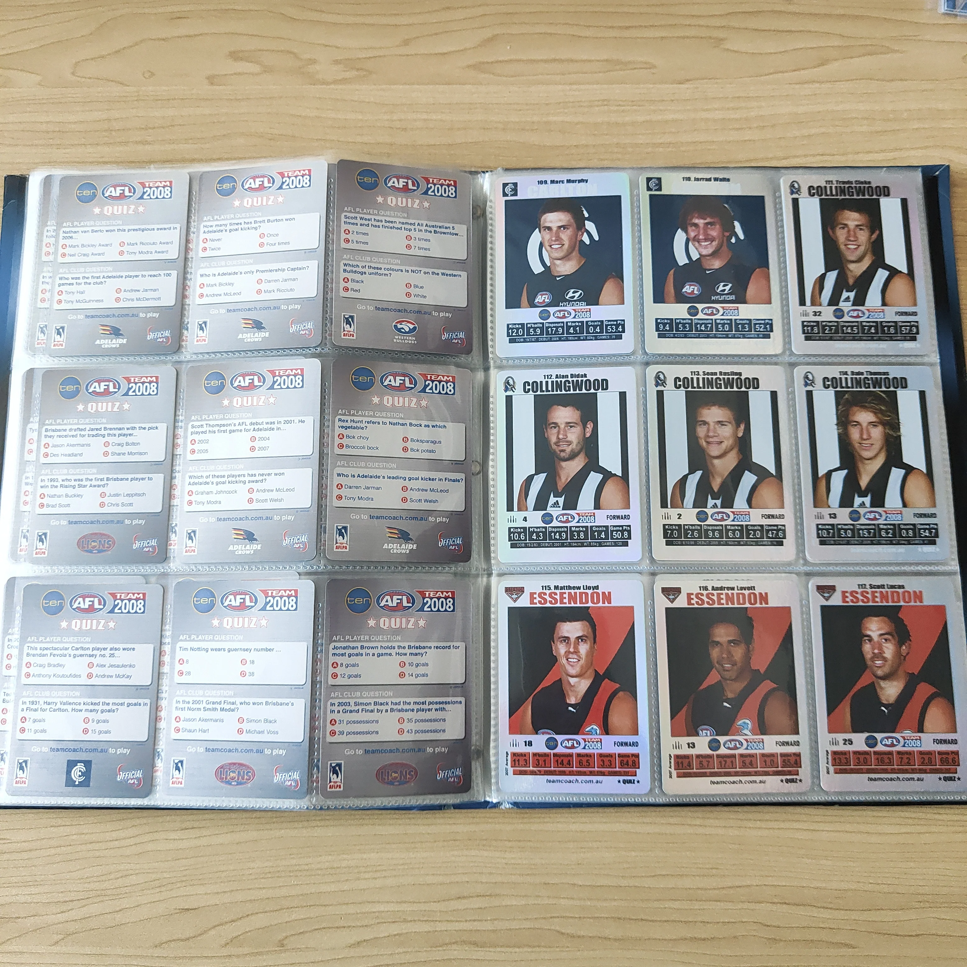 2008 Teamcoach Complete Silver Football Card Set In Album - Image 8