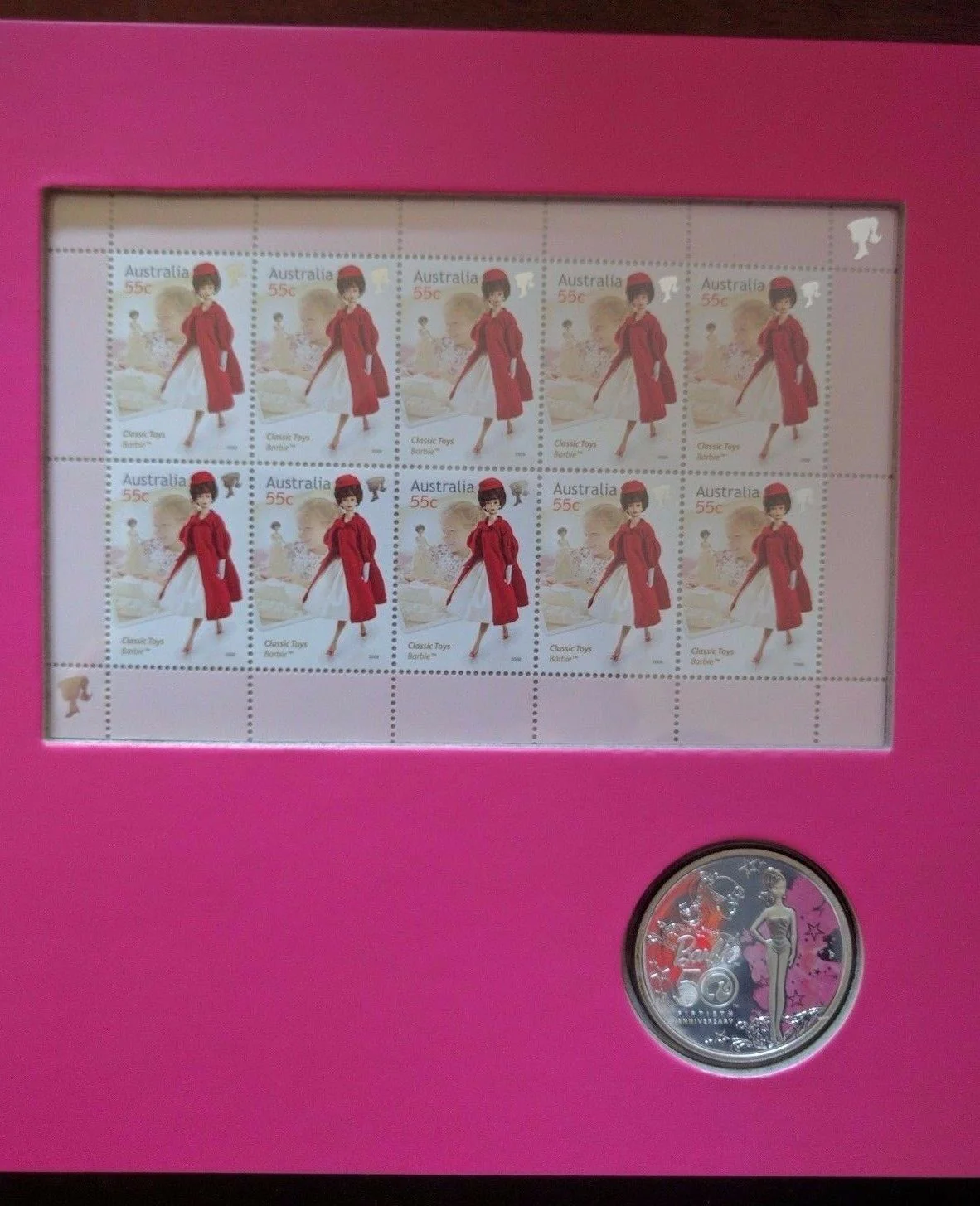 2009 50TH ANNIVERSARY OF BARBIE FOLDER Silver Coin and Stamps Limited 049/500 - Image 6