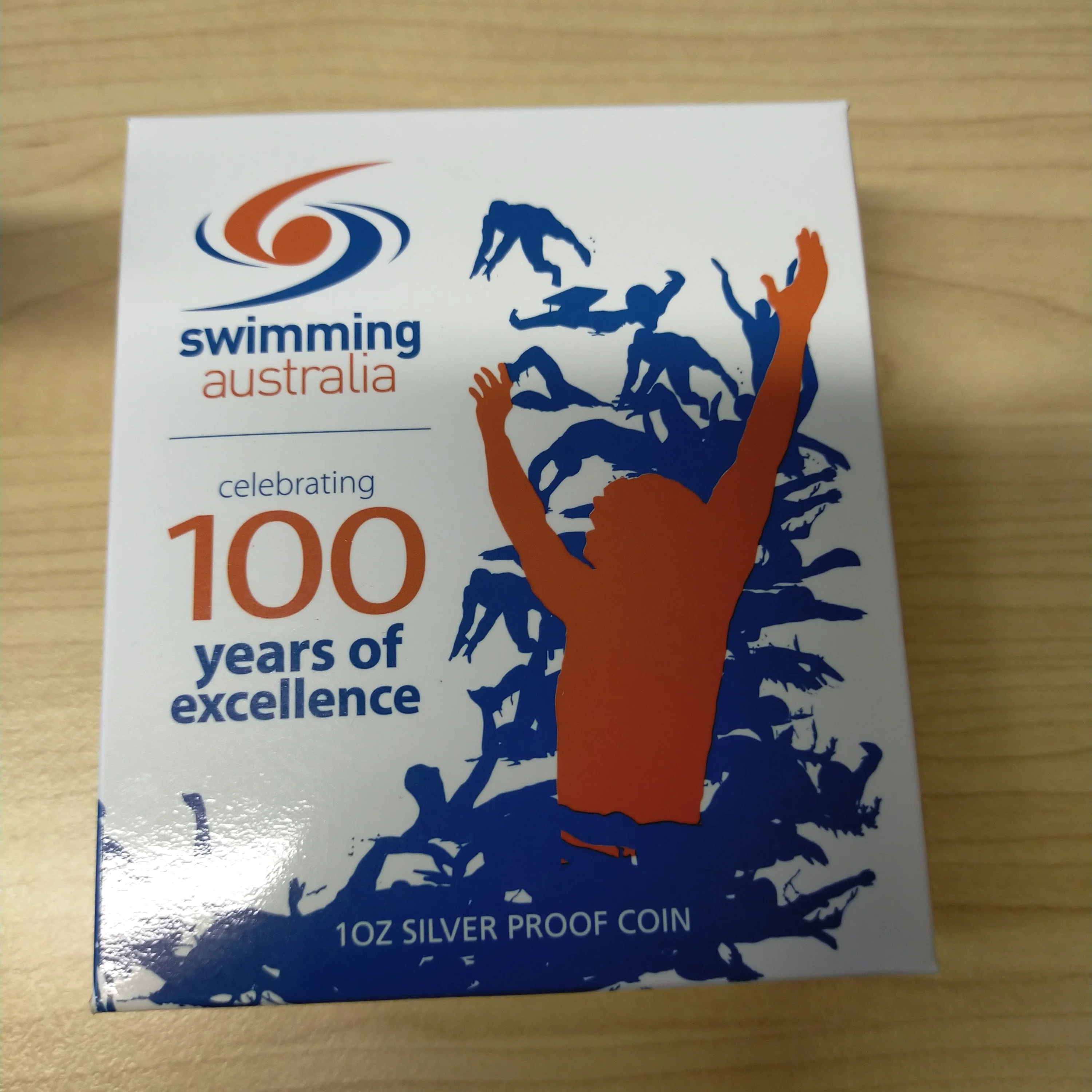 Australia 2009 Perth Mint $1 Swimming Australia 100 Years 1oz .999 Silver Proof Coin - Image 4