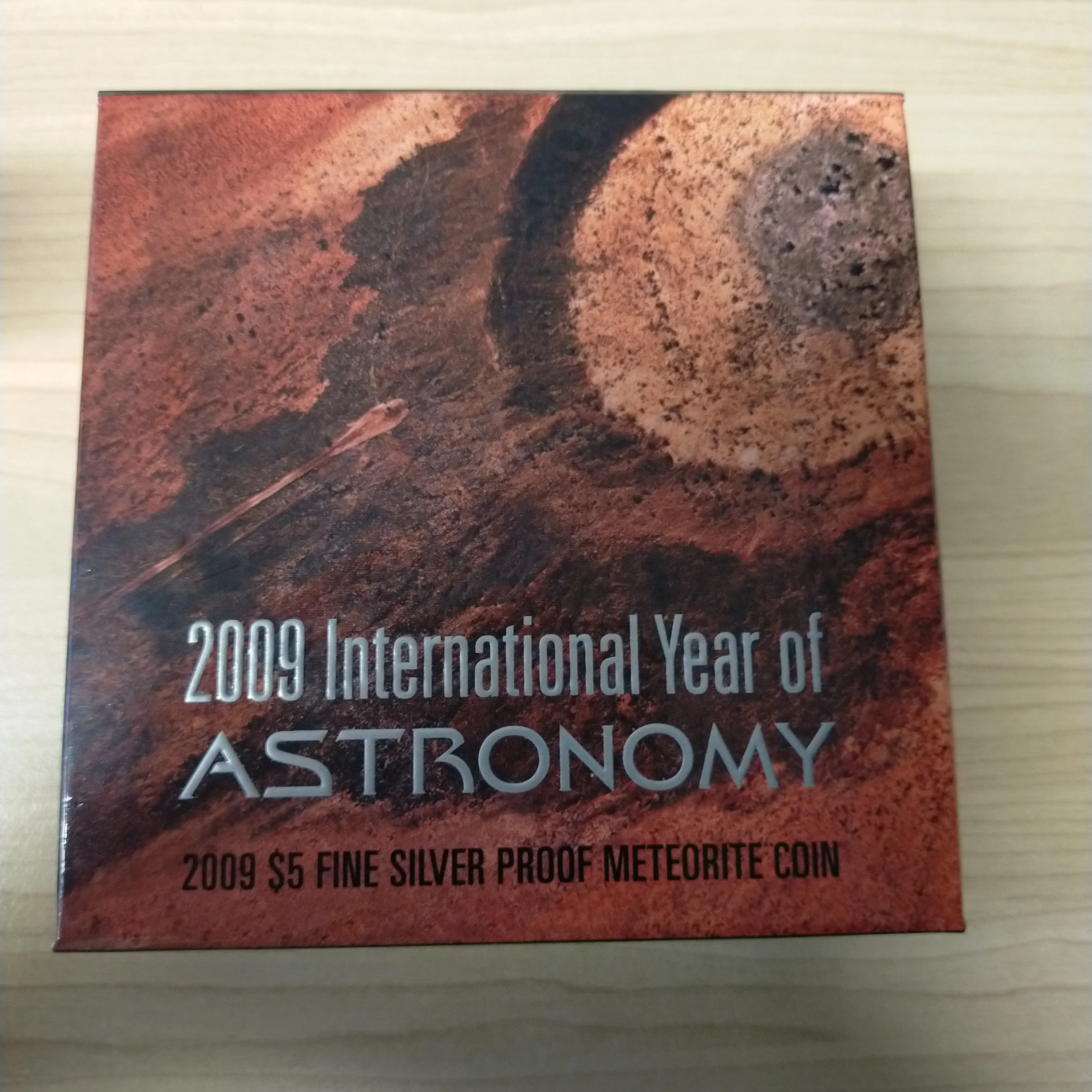 2009 Royal Australian Mint $5 International Year of Astronomy Meteorite Silver Proof Coin - Image 5