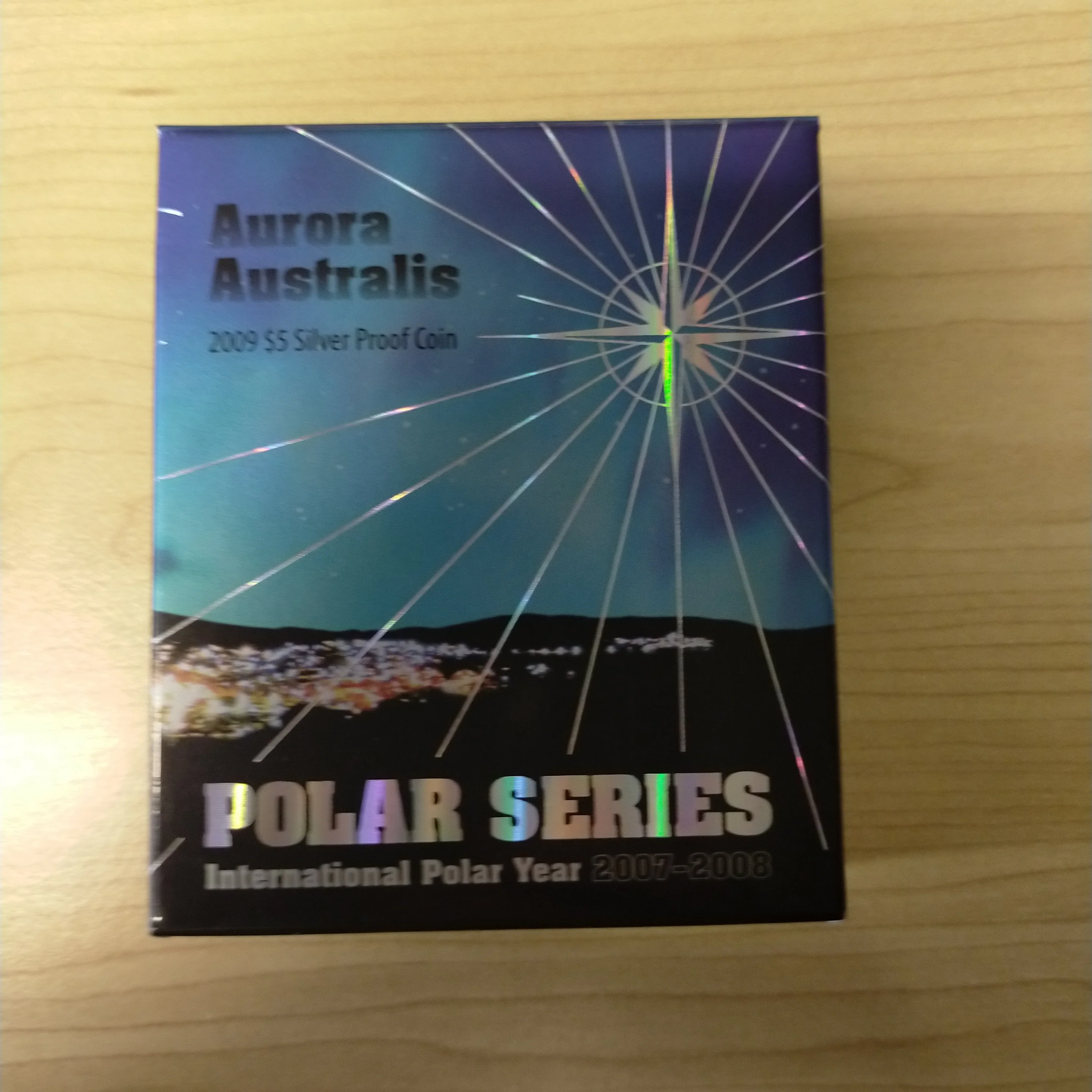 Australia Antarctic 2009 Royal Australian Mint $5 Polar Series Aurora Australis .999 Silver Proof Coin - Image 5