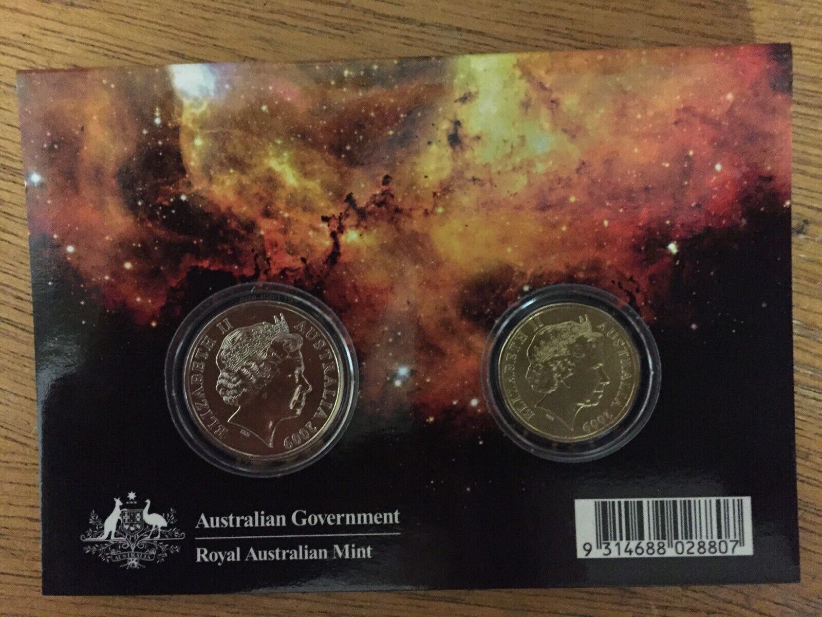 2009 RAM International Year of Astronomy 2 Coin Uncirculated Set 20c & $1 - Image 2