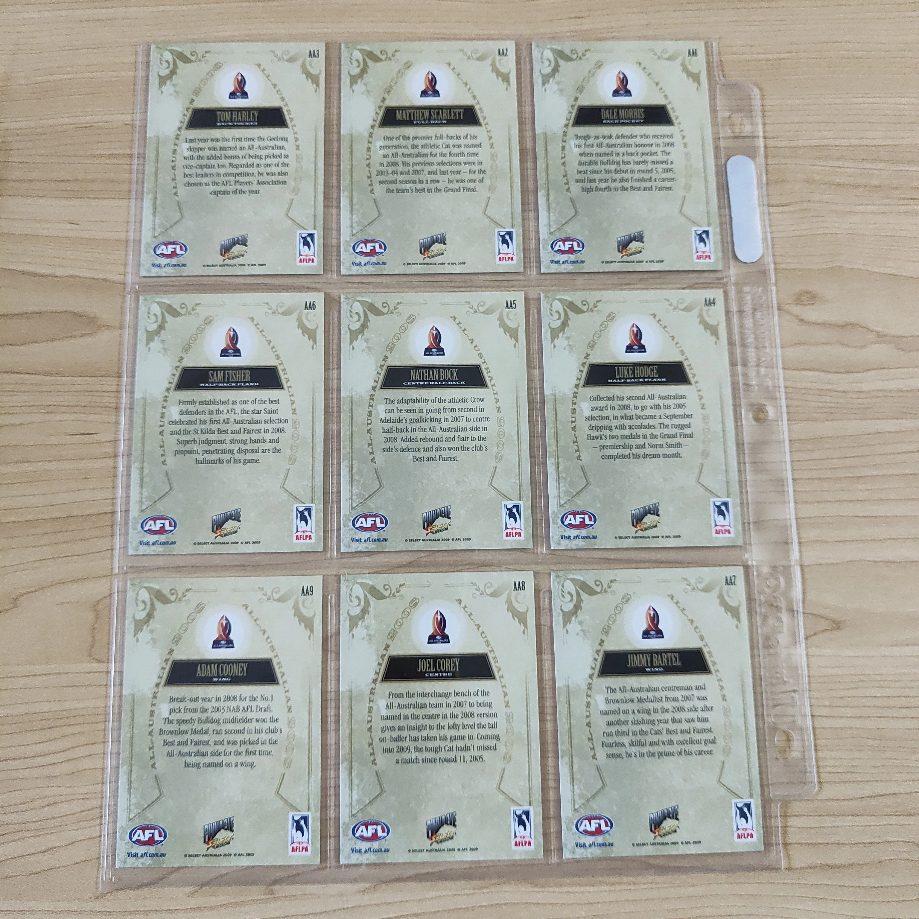 2009 Select Pinnacle All Australian Set of 22 Cards - Image 2