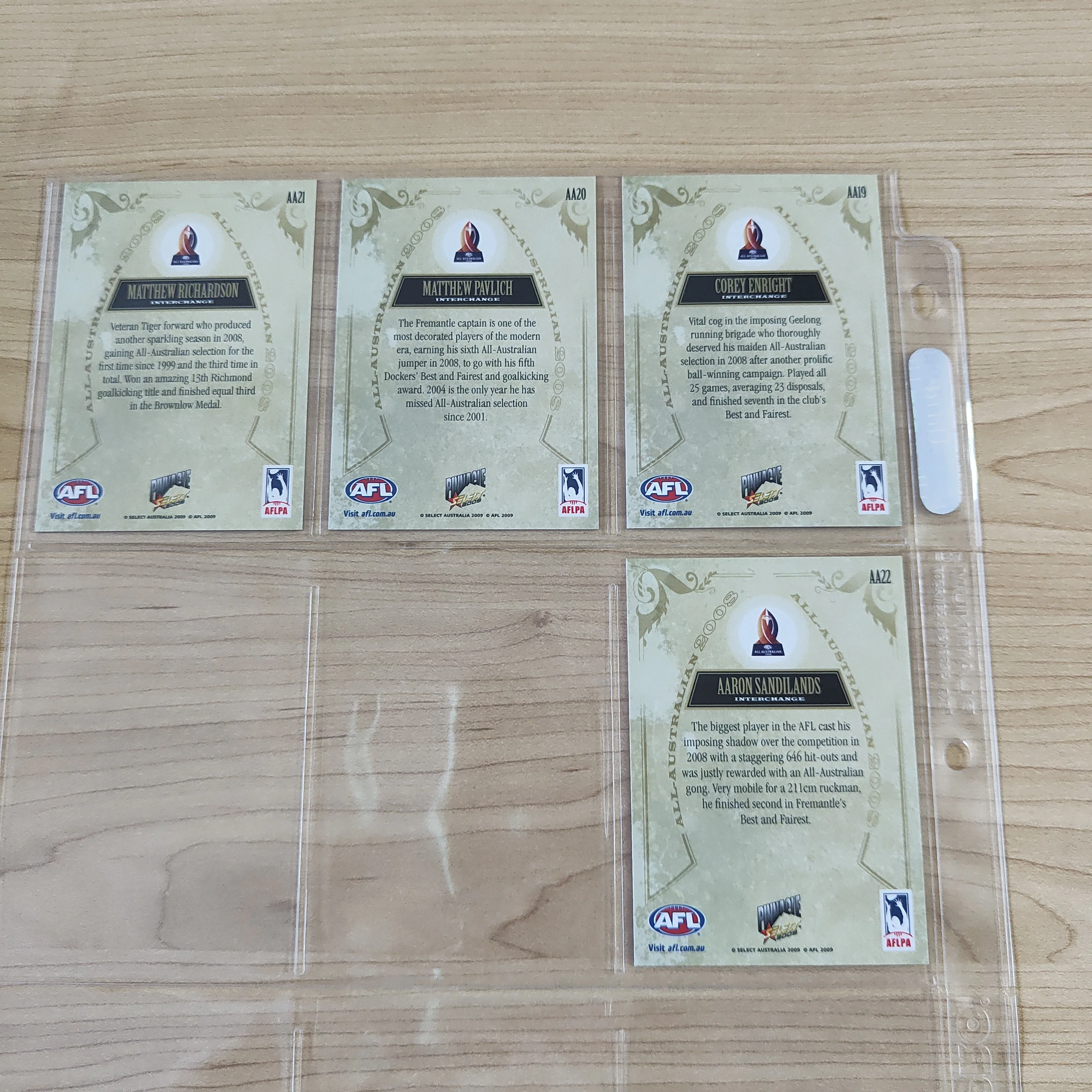 2009 Select Pinnacle All Australian Set of 22 Cards - Image 6