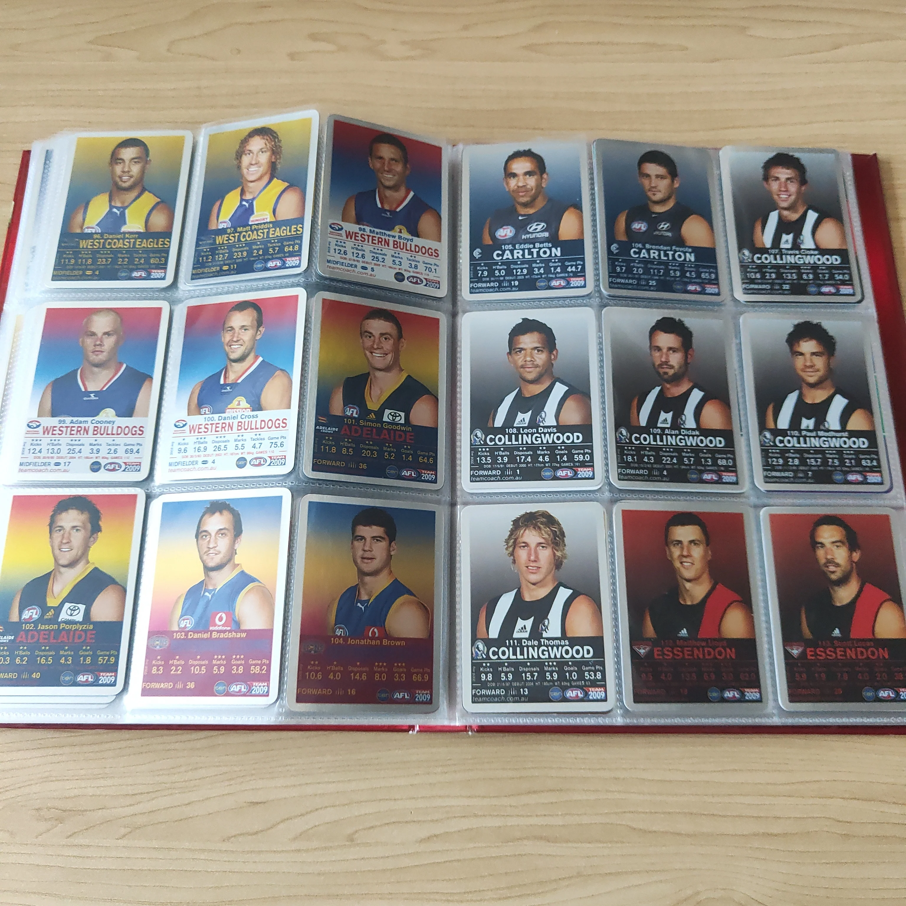 2009 Teamcoach Complete Base and Silver Football Card Sets In Album - Image 8