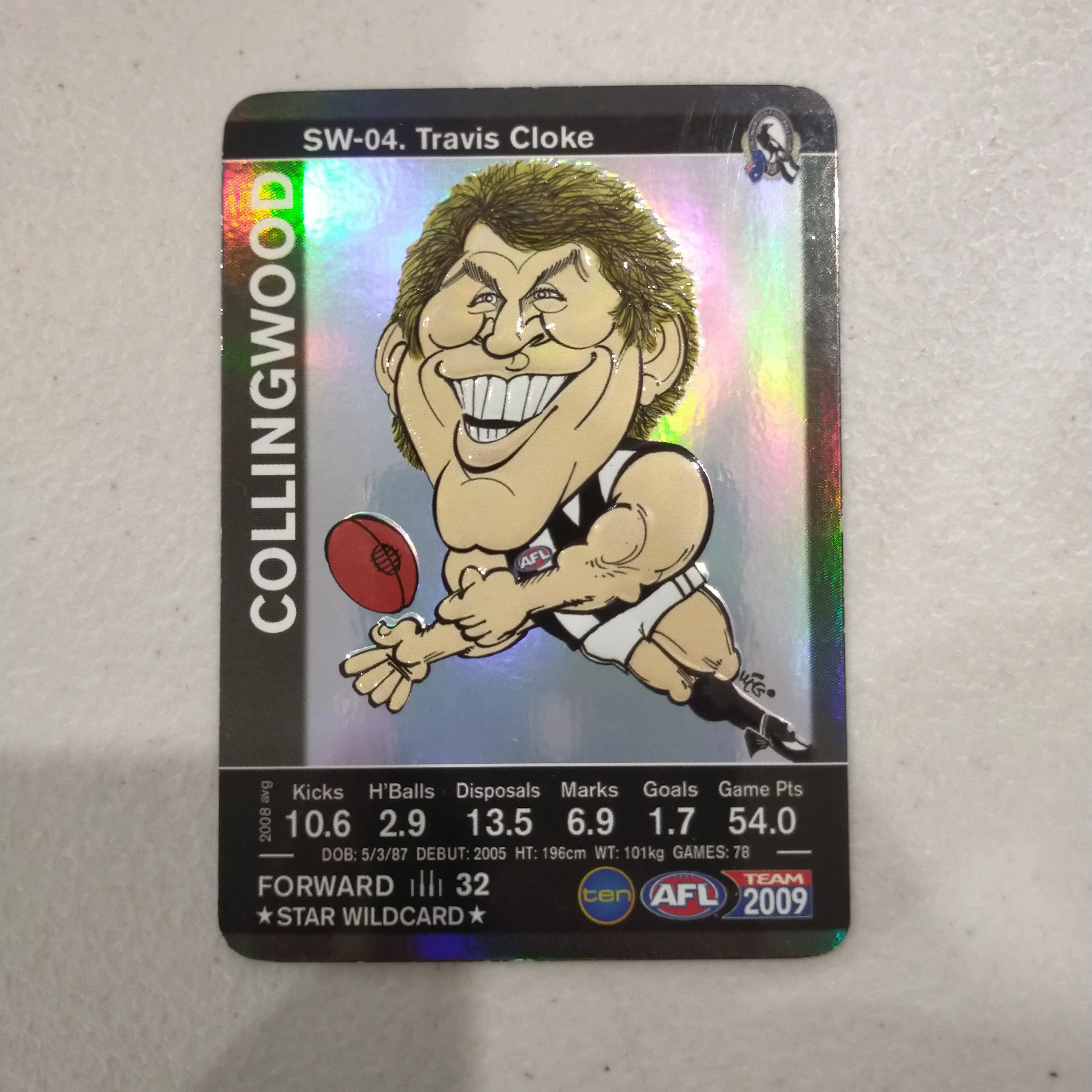 2009 Teamcoach Star Wildcard Travis Cloke Collingwood SW-04