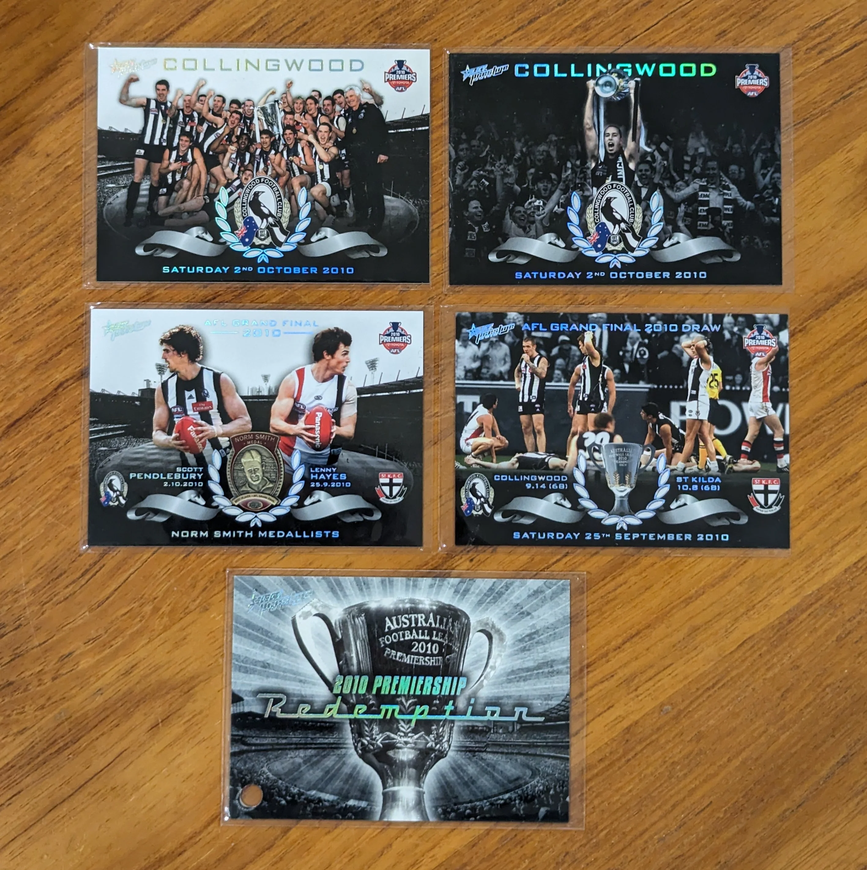 2010 AFL Collingwood Premiership Redemption Set 381/400