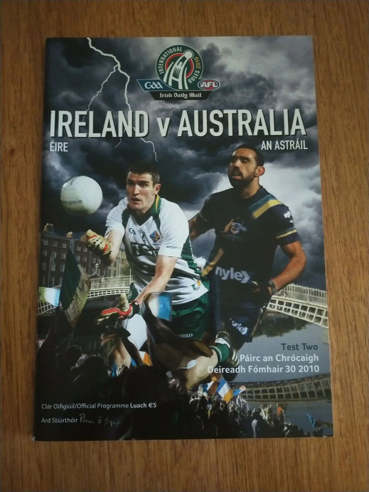 2010 International Rules Ireland v Australia Test 1+2 Records, Newspaper, Flag - Image 5