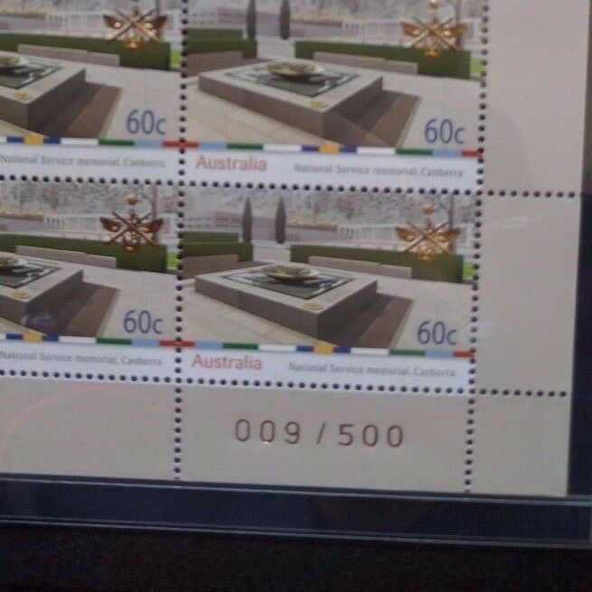2010 National Service Memorial Special Minisheet and 50c Coin in boxed Limited Edition 009/500 - Image 4