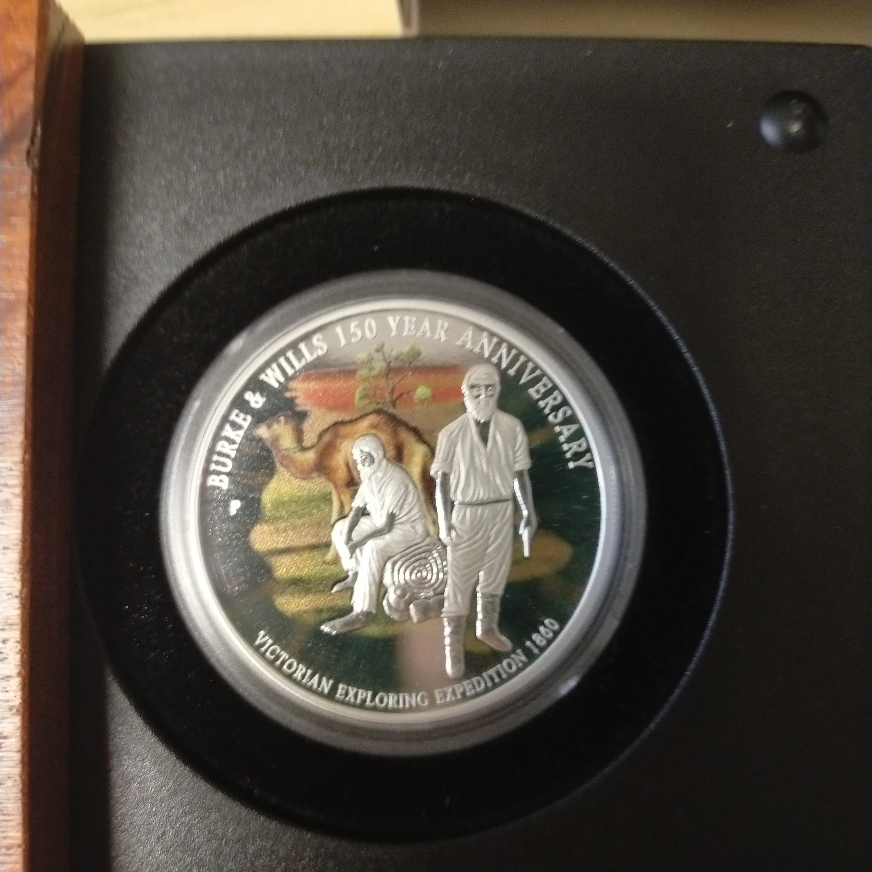Australia 2010 Perth Mint $1 Burke & Wills 150 Year Anniversary 1oz .999 Silver Proof Coin - Image 2