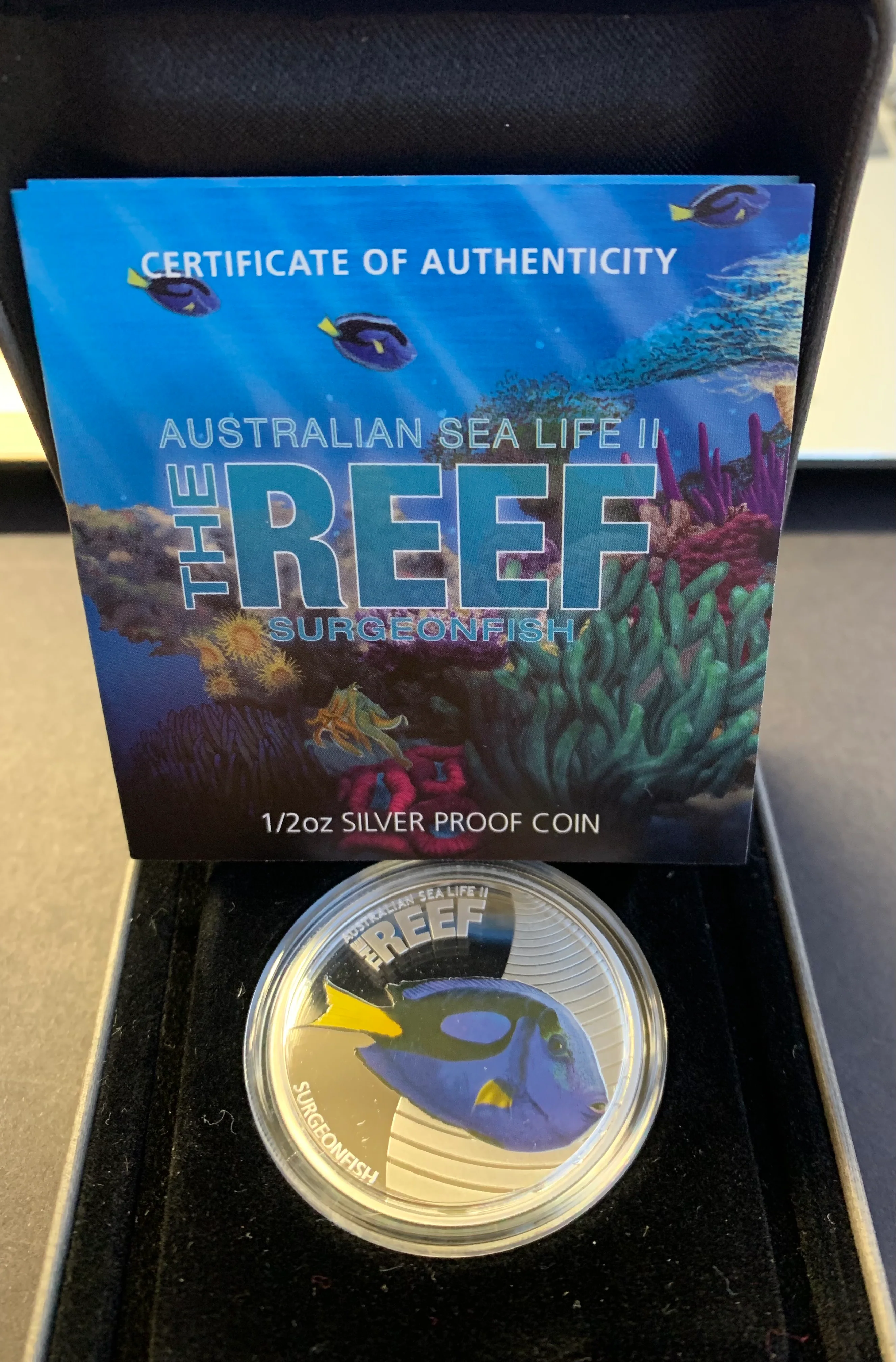 Australia 2010 Perth Mint 50c Australian Sea Life The Reef Surgeonfish  1/2oz .999 Proof Silver Coin - Image 3