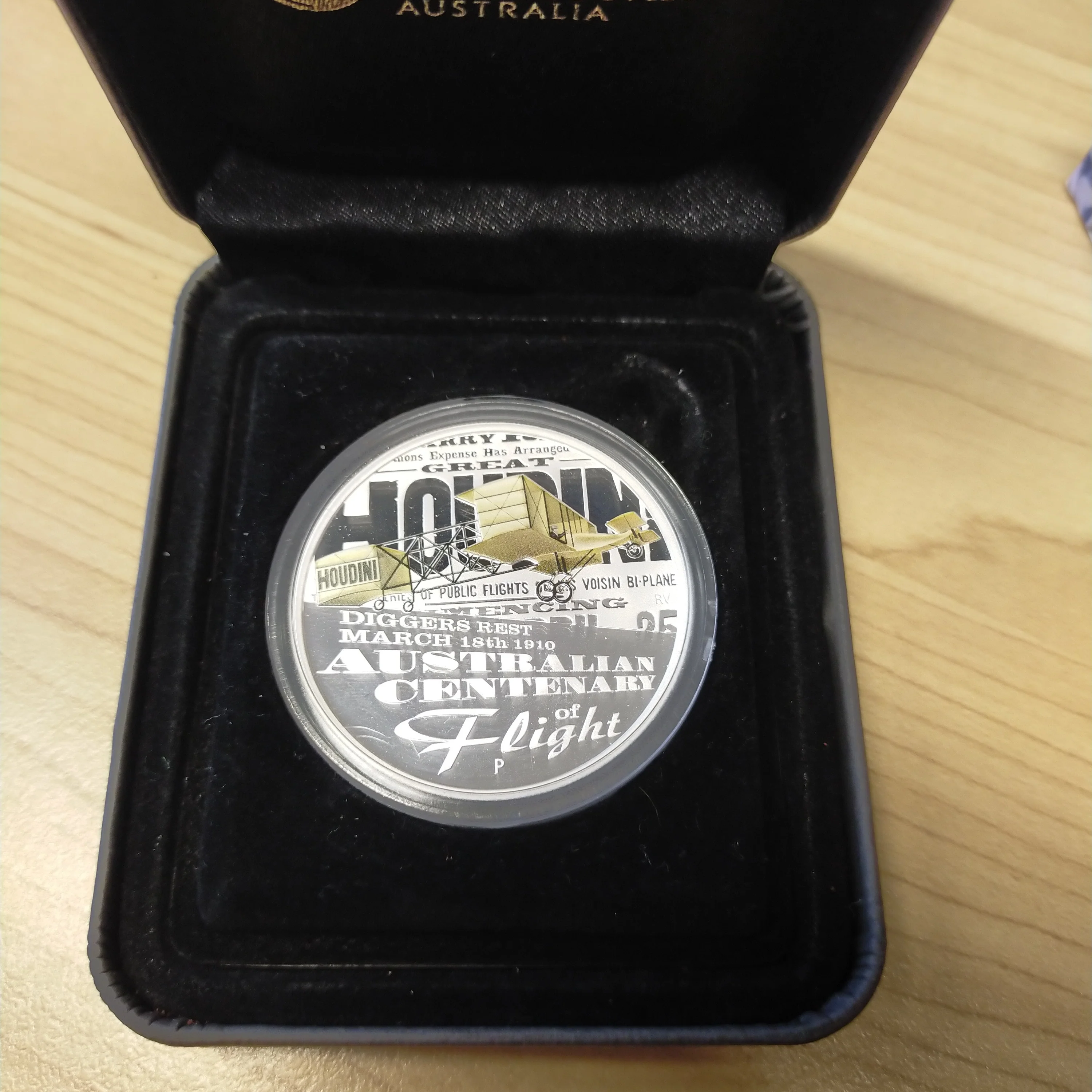 Australia 2010 Perth Mint Australian Centenary of Flight 1oz $1 Silver Proof Coin - Image 2