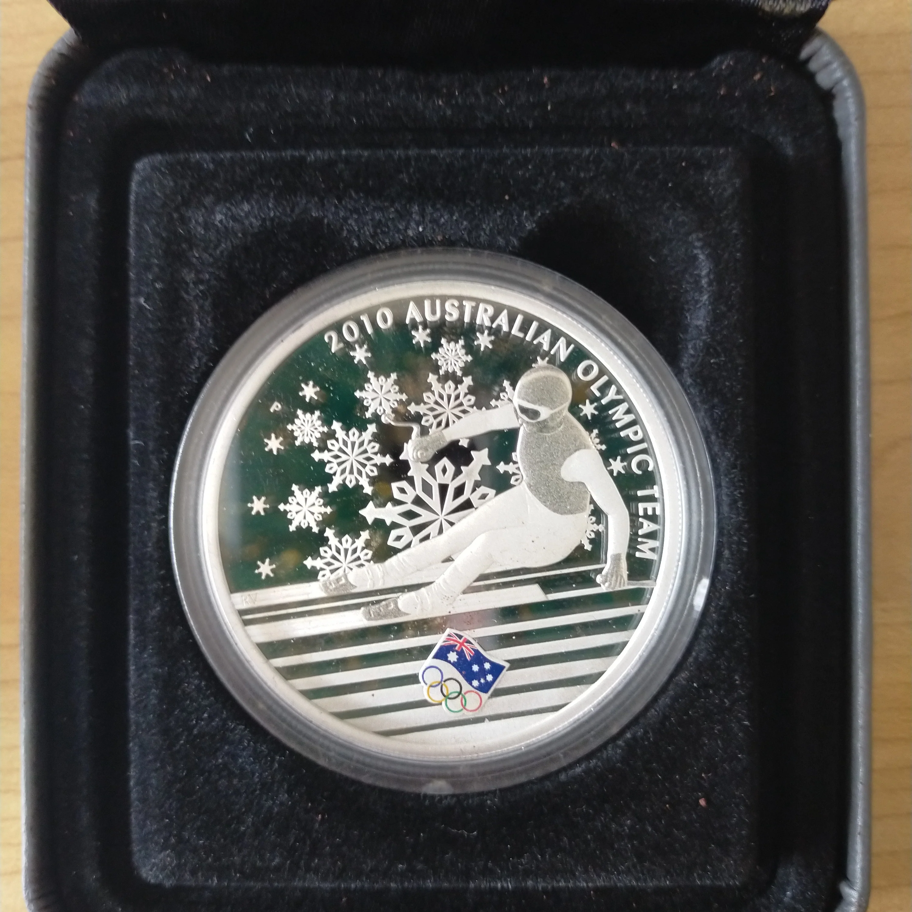 Australia 2010 Perth Mint $1 Australian Winter Olympics Team 1oz .999 Proof Silver Coin - Image 2