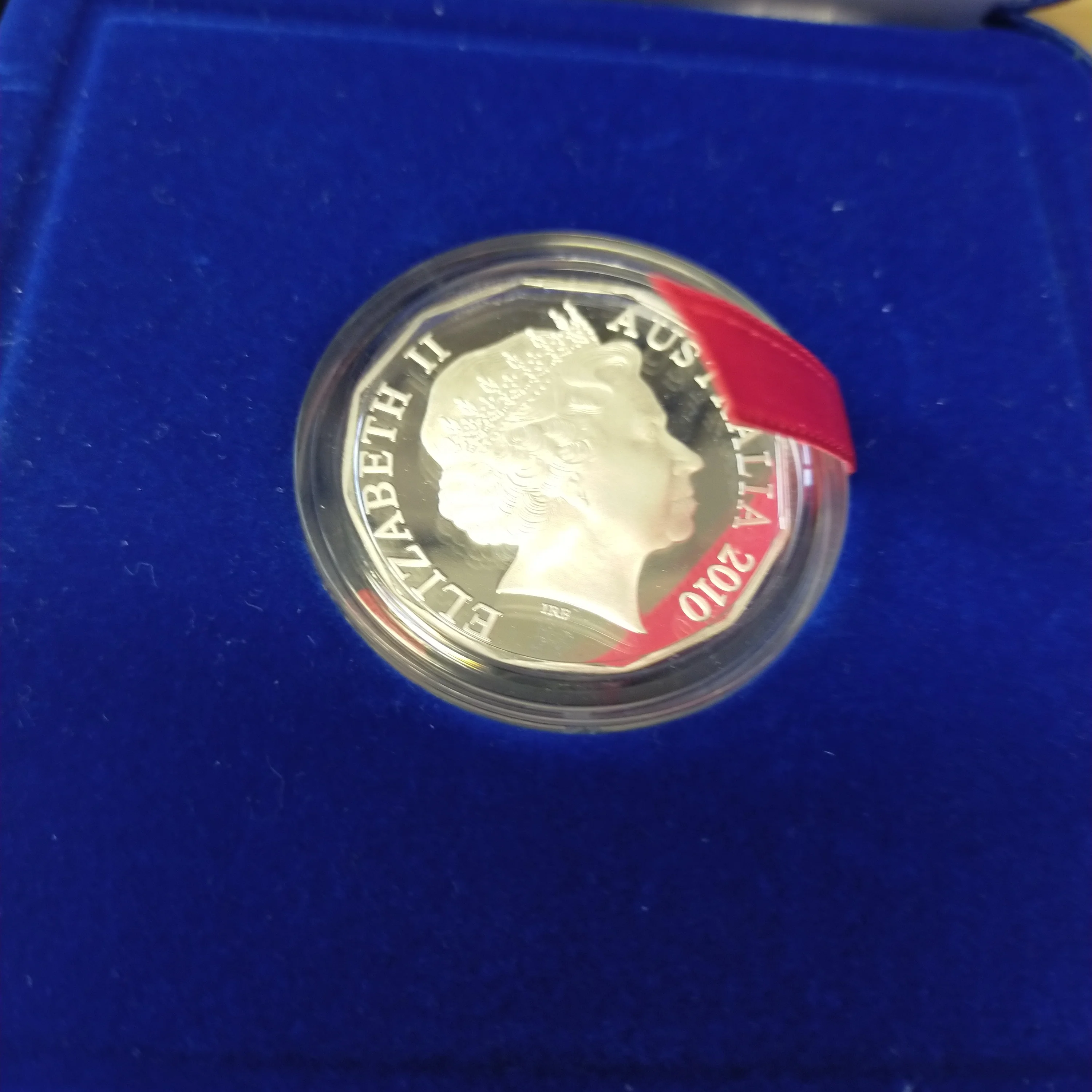 Australia 2010 Royal Australian Mint 50c Australia Day .999 Silver Proof Gold Plated Coin - Image 3