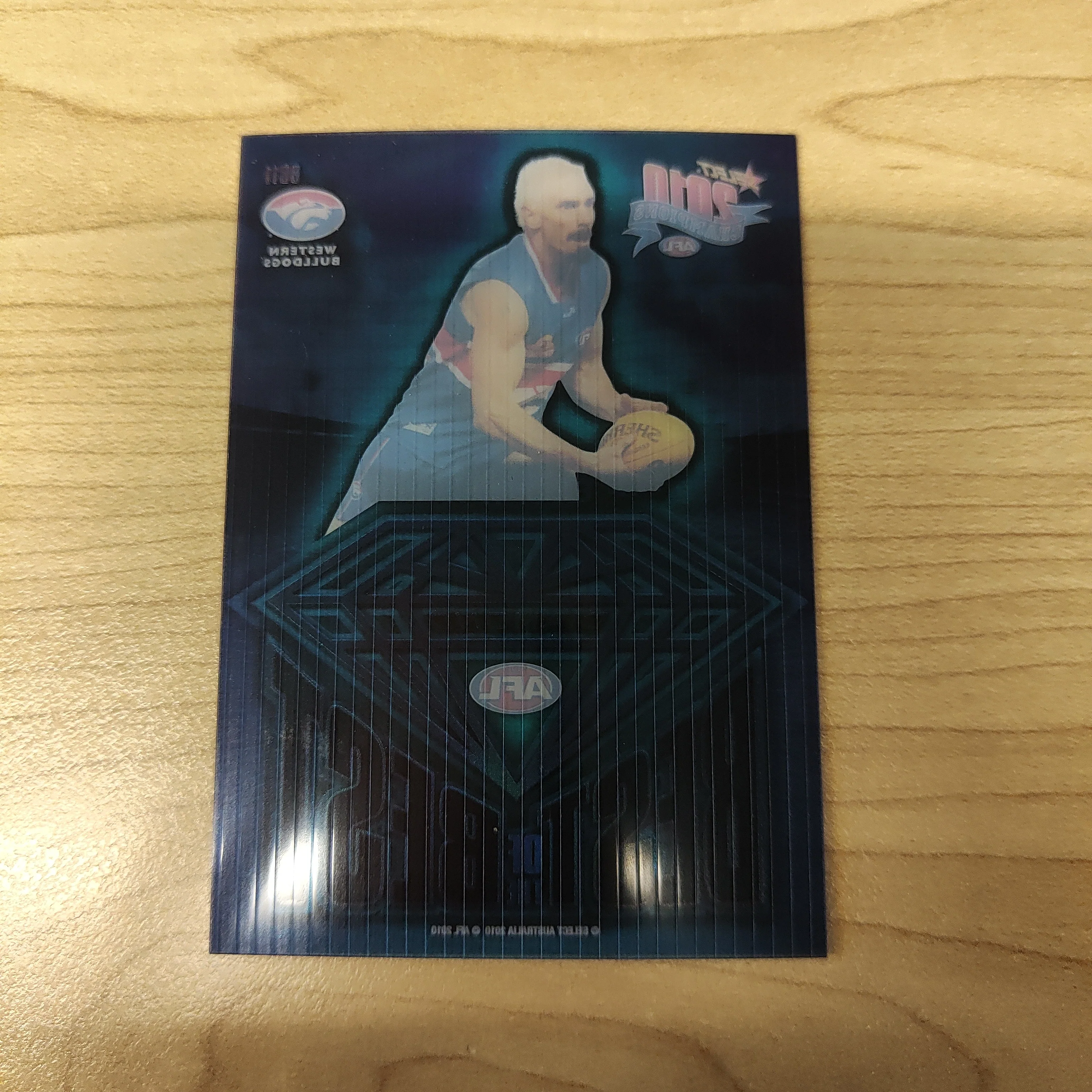 2010 Select Champions Diamond Best of the Best Jason Akermanis West Bulldogs Acetate Football Card - Image 2