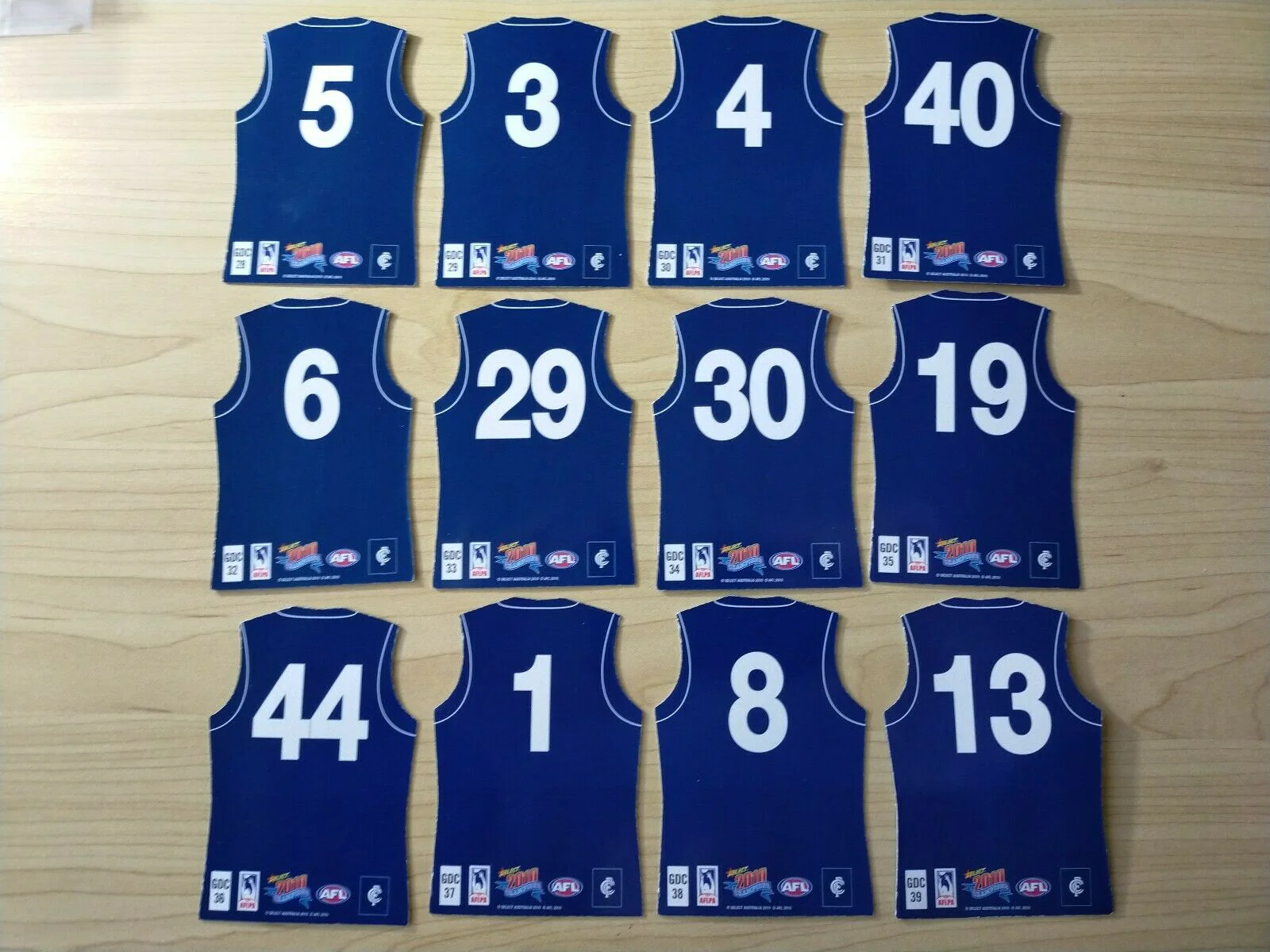 2010 Select Champions Jersey Die Cut Carlton Team Set Of 12 Cards - Image 2