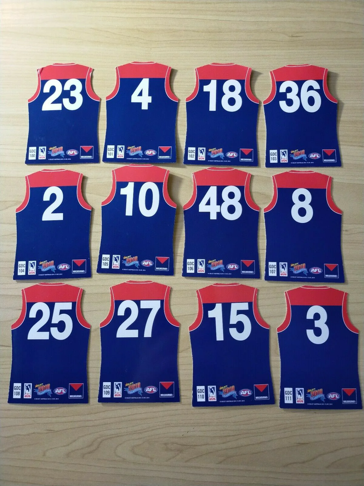2010 Select Champions Jersey Die Cut Melbourne Team Set Of 12 Cards - Image 2