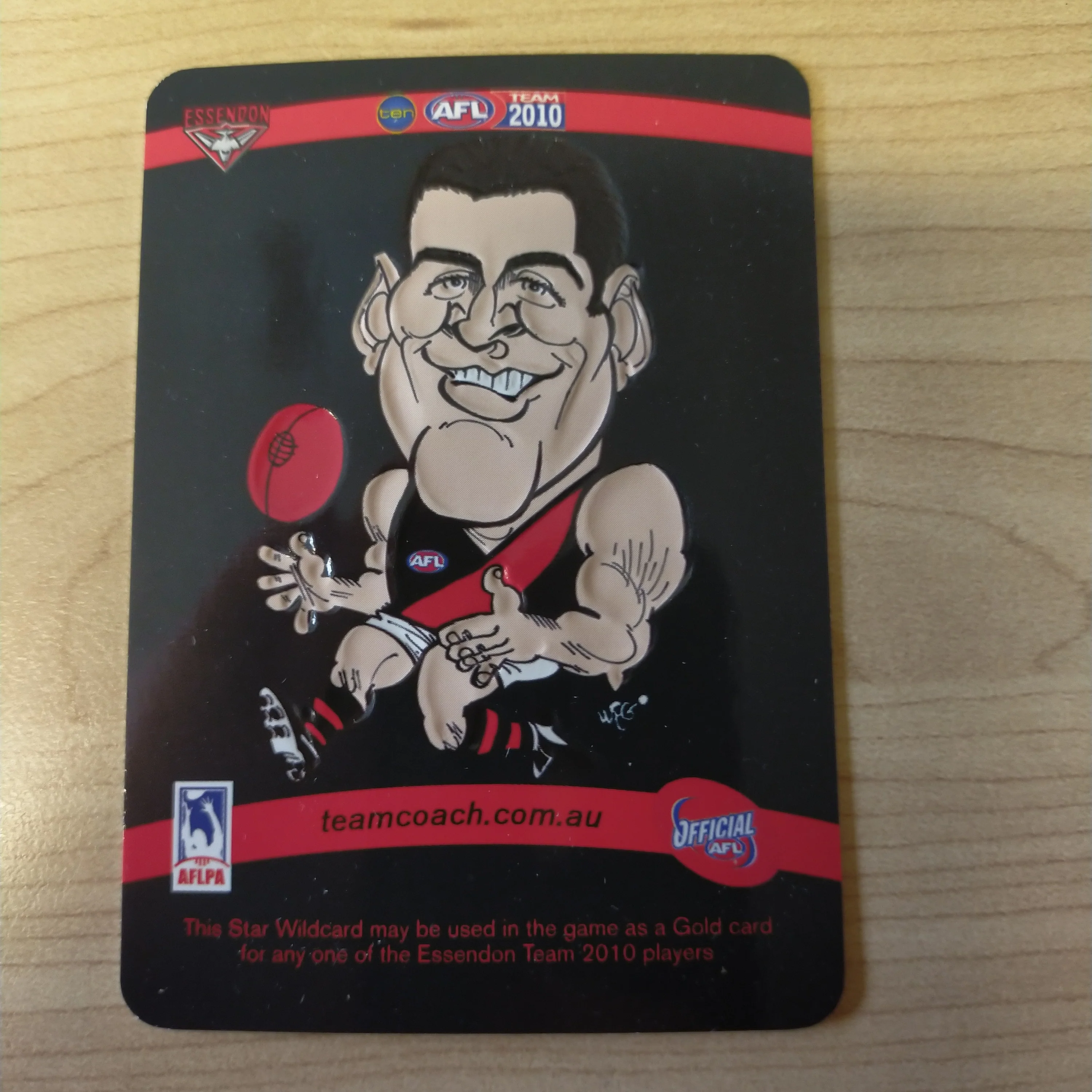 2010 Teamcoach Star Wildcard Jobe Watson Essendon SW-05 - Image 2