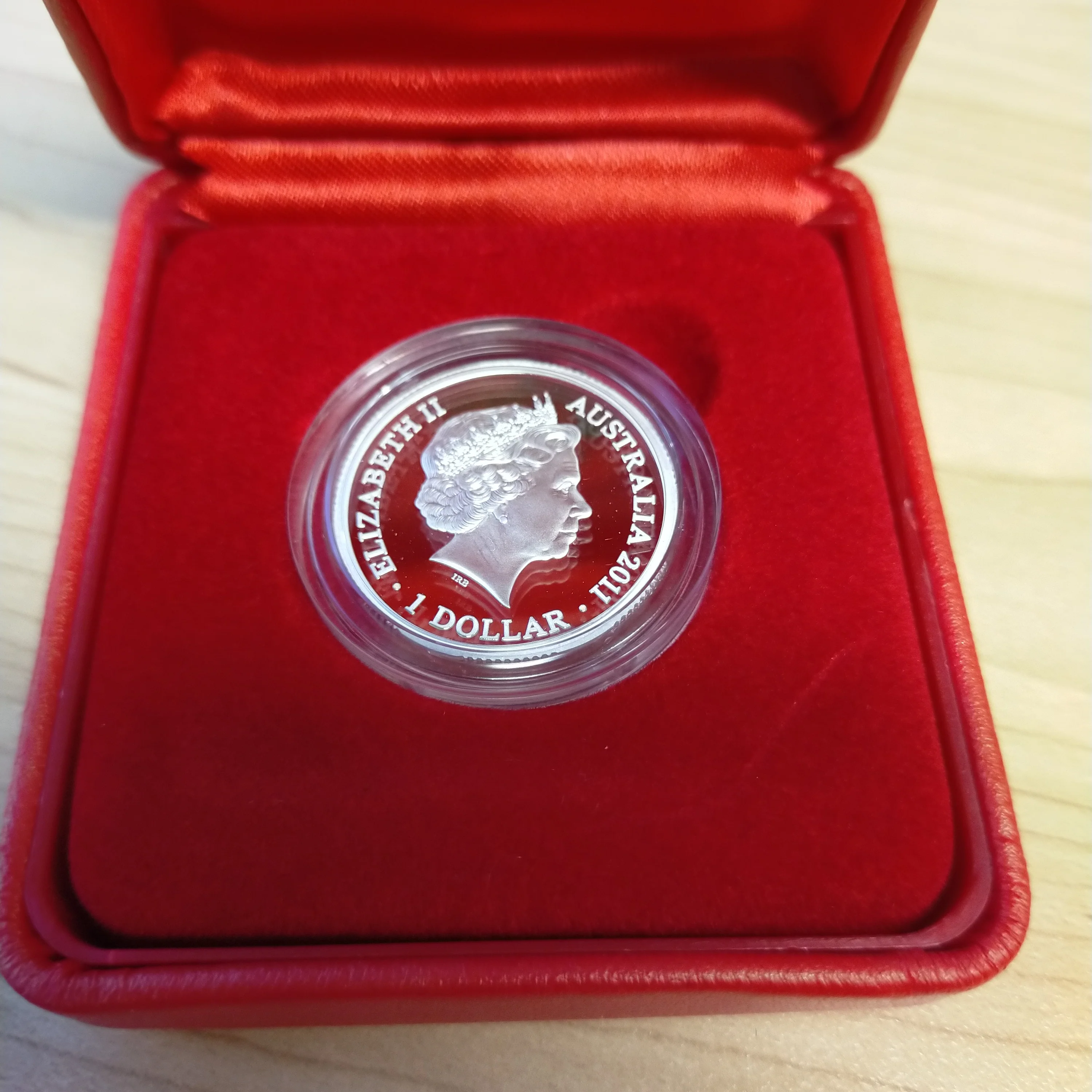 2011 $1 Lunar New Year of the Rabbit Fine Silver Proof Coin - Image 3