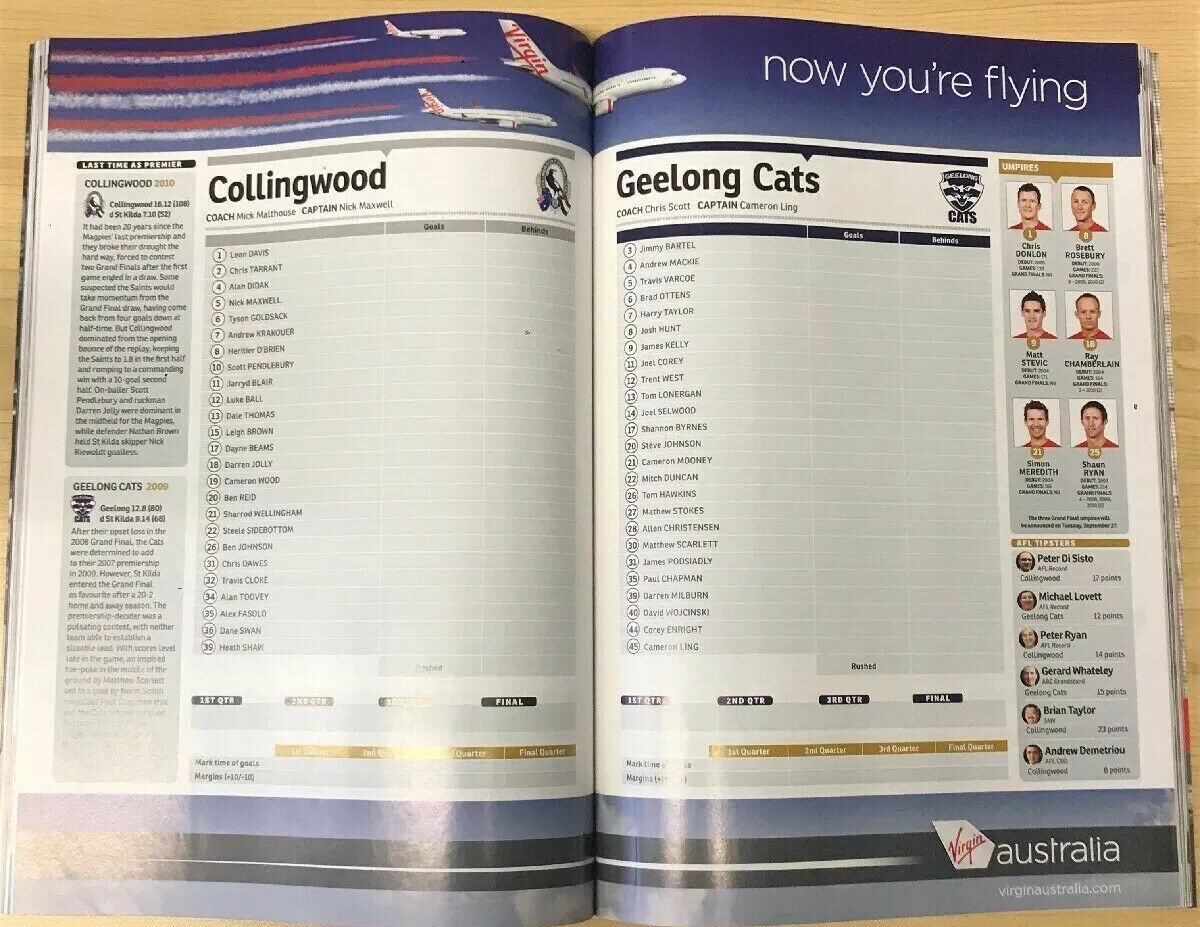 2011 Grand Final AFL Football Record Collingwood v Geelong - Image 3