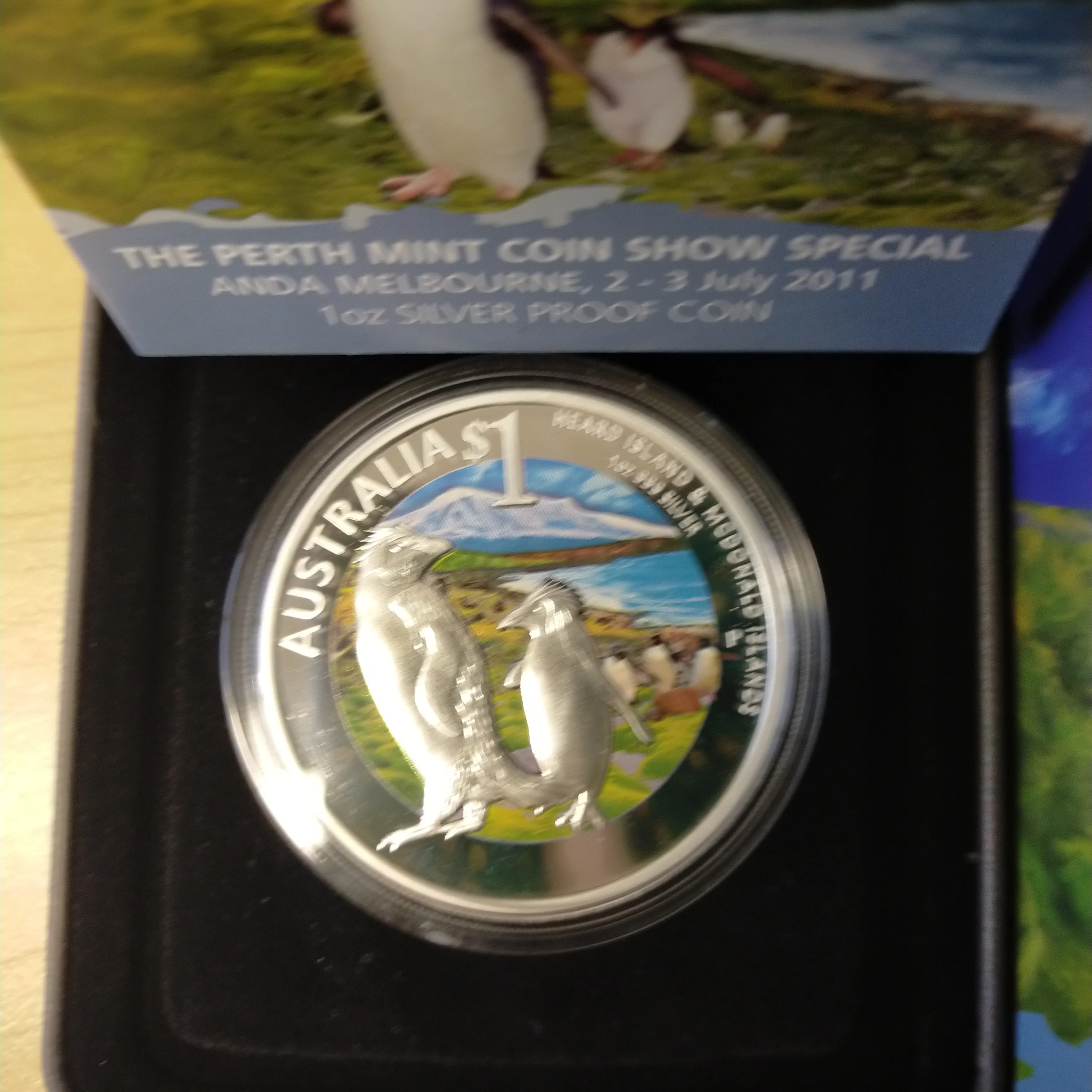 Australia Antarctic 2011 Perth Mint $1 Celebrate Australia Heard Island & McDonald Islands 1oz .999 Silver Proof Coin - Image 2