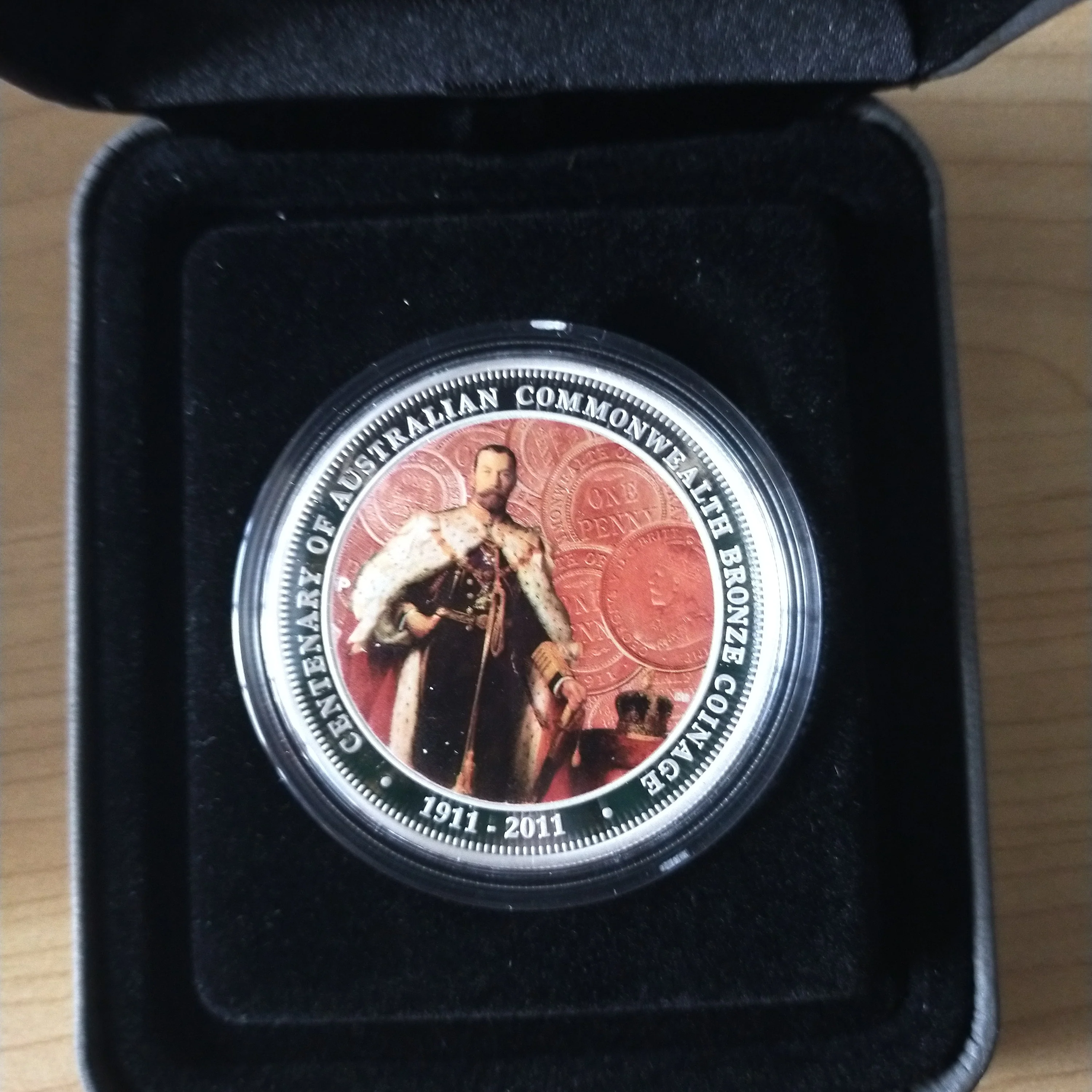 Australia 2011 Perth Mint $1 Centenary of Australian Commonwealth Bronze Coinage 1oz .999 Proof Silver Coin - Image 2