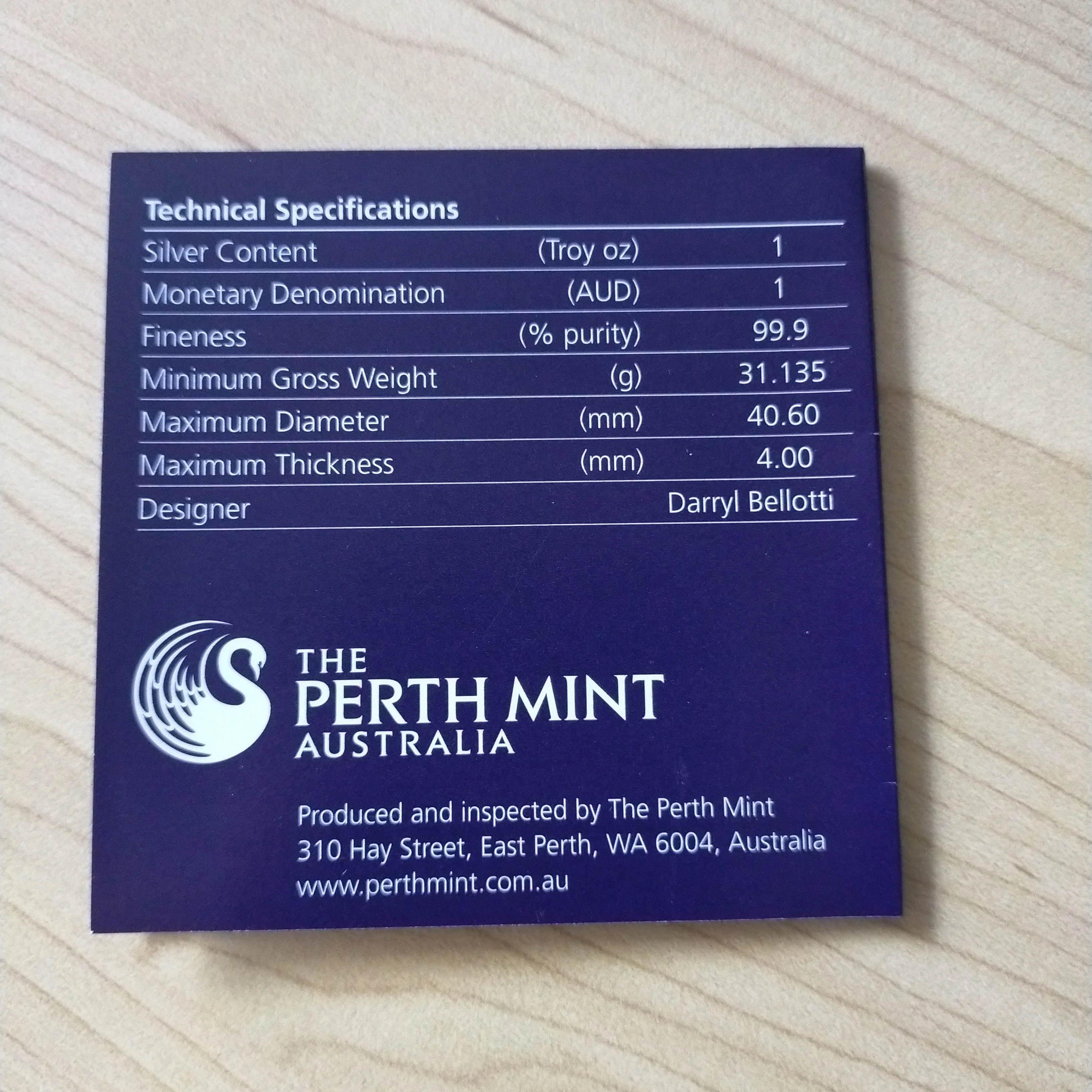 Australia 2011 Perth Mint $1 Centenary of Australian Commonwealth Bronze Coinage 1oz .999 Proof Silver Coin - Image 4
