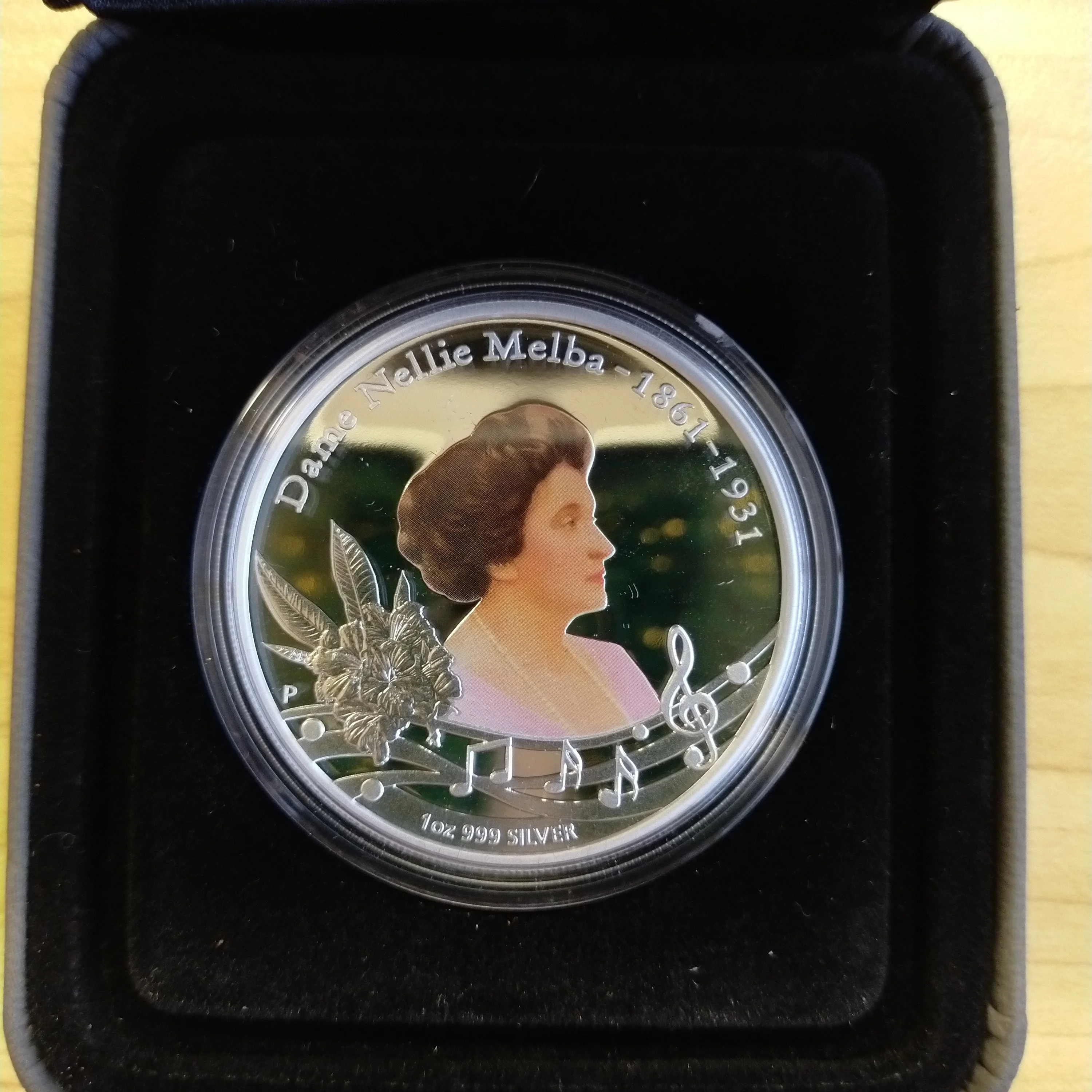 Australia 2011 Perth Mint $1 Dame Nellie Melba 1oz .999 Proof Silver Coin - Image 2