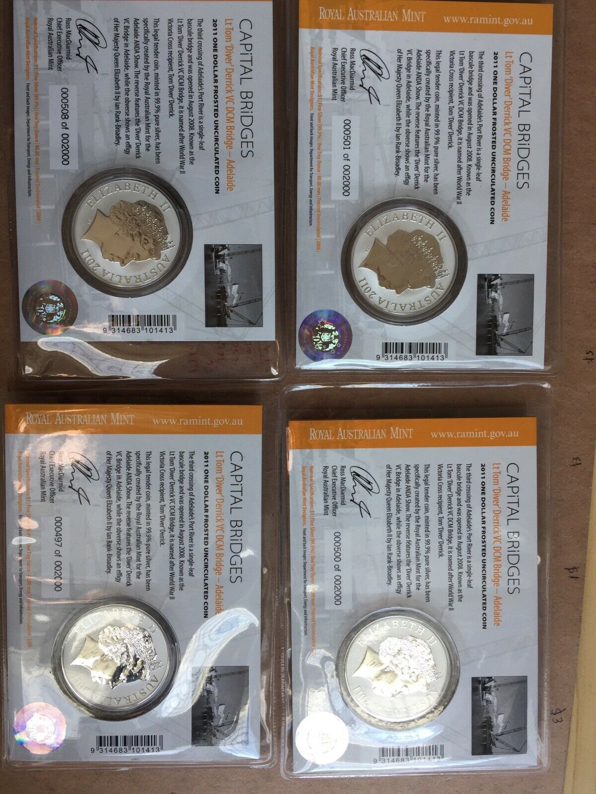 Australia 2011 Royal Australian Mint Capital Bridges Adelaide ANDA One Ounce Silver. These were only sold for 2 days at the coin show. - Image 2
