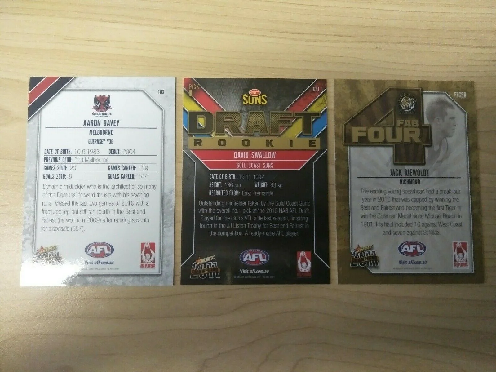 2011 Select AFL Champions Promotional Cards Set Of 3 - Image 2