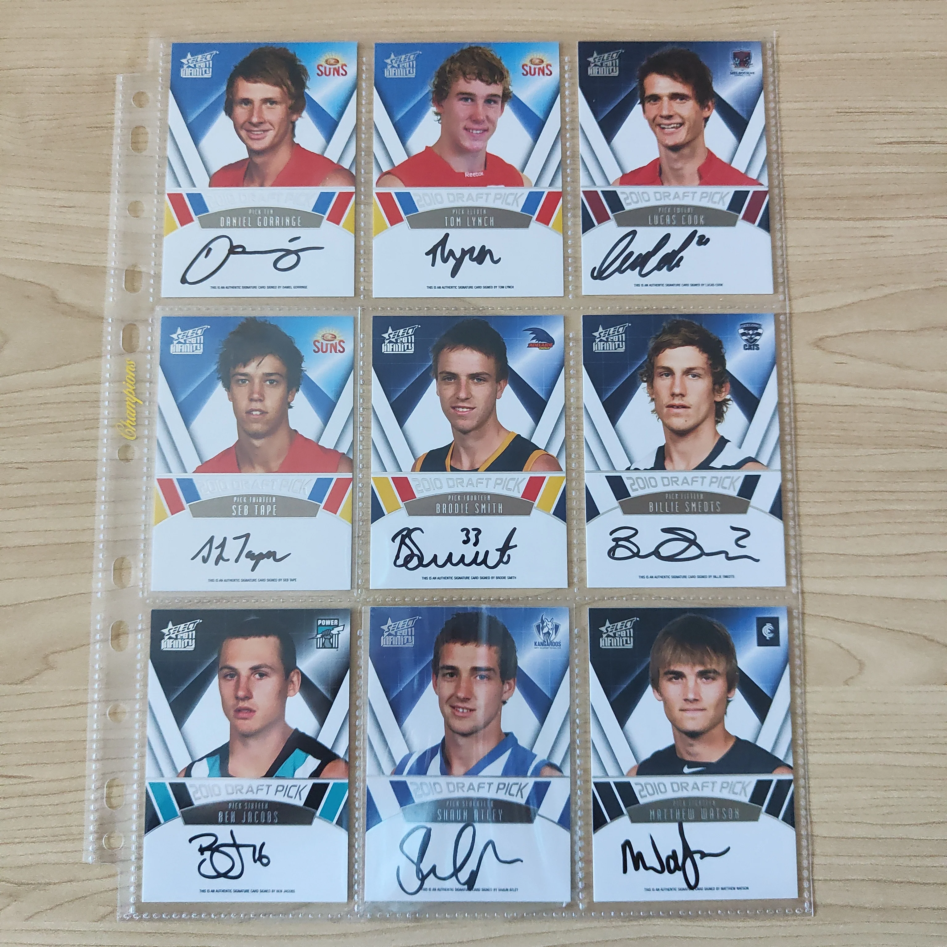 2011 Select Infinity Draft Pick Signature Set of 25 Cards Including Jared Polec Redemption Card - Image 3