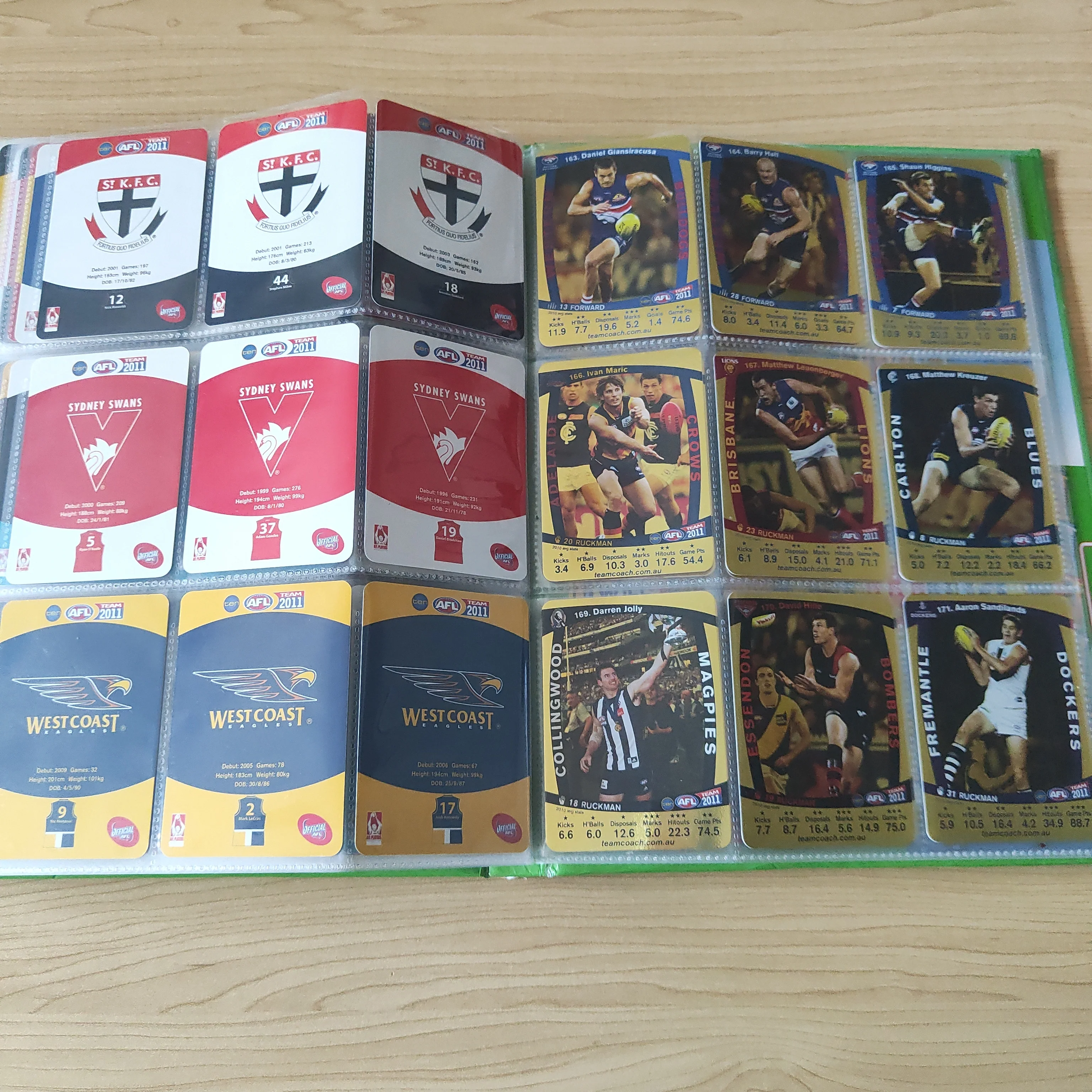 2011 Teamcoach Complete Gold Football Card Set In Album - Image 11