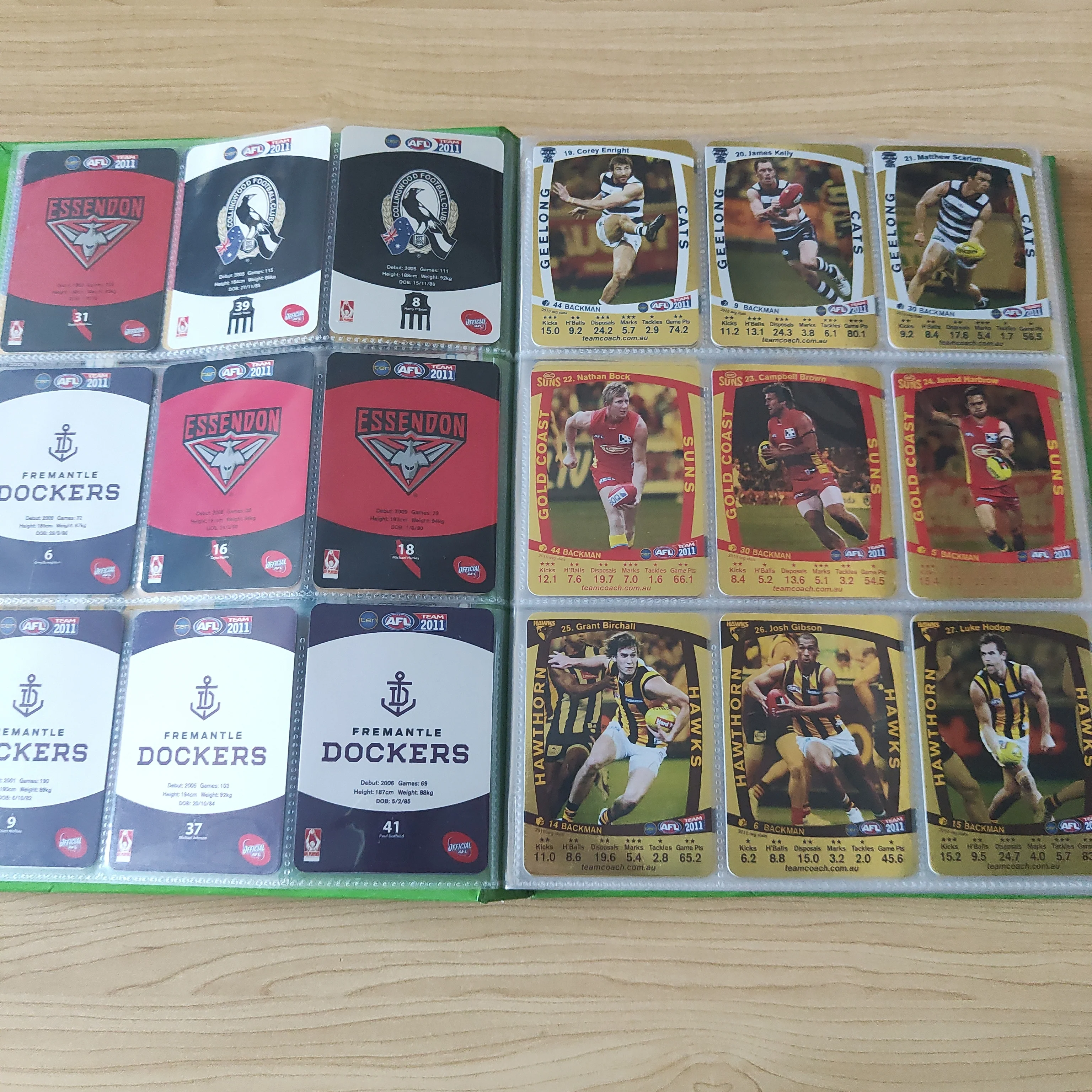 2011 Teamcoach Complete Gold Football Card Set In Album - Image 3