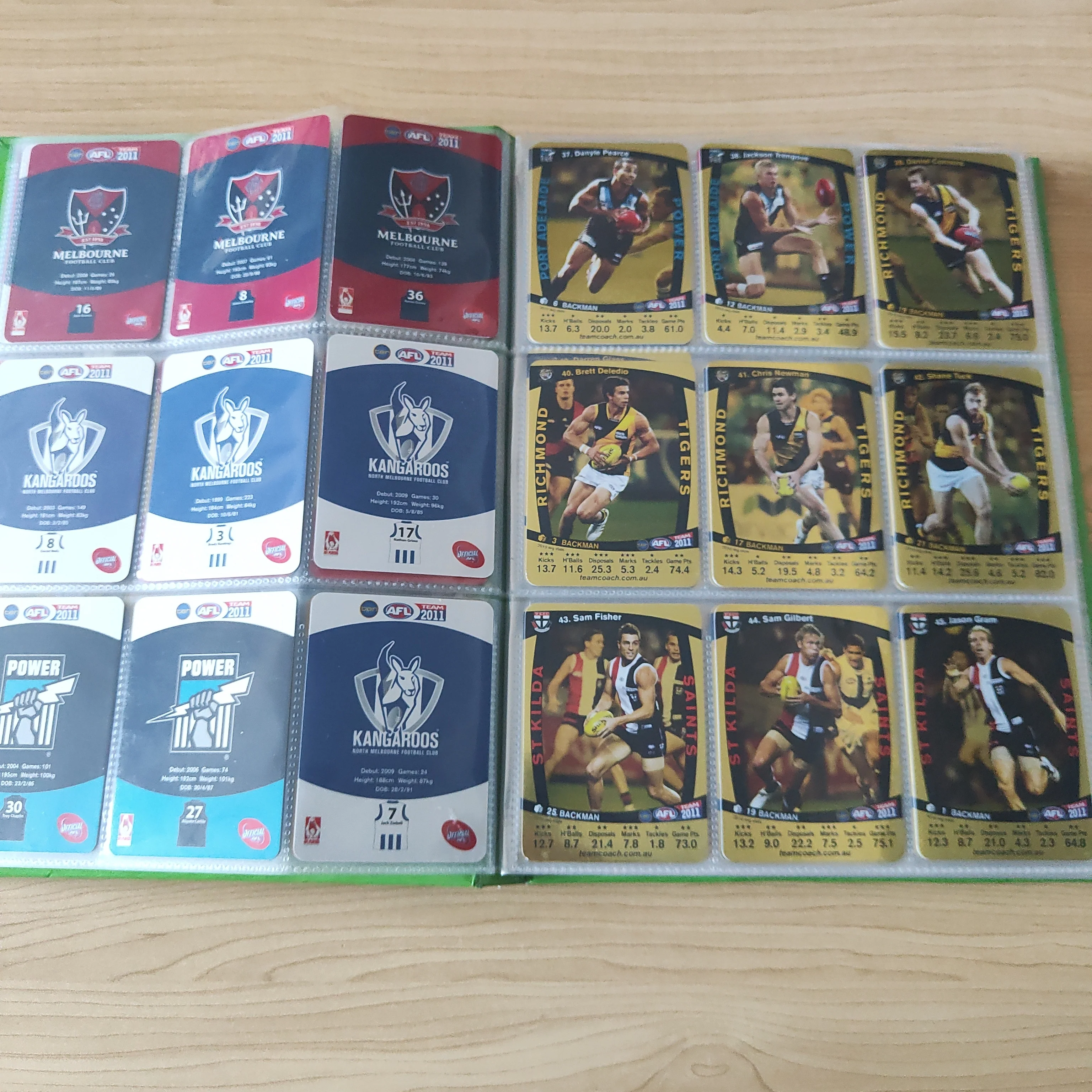 2011 Teamcoach Complete Gold Football Card Set In Album - Image 4