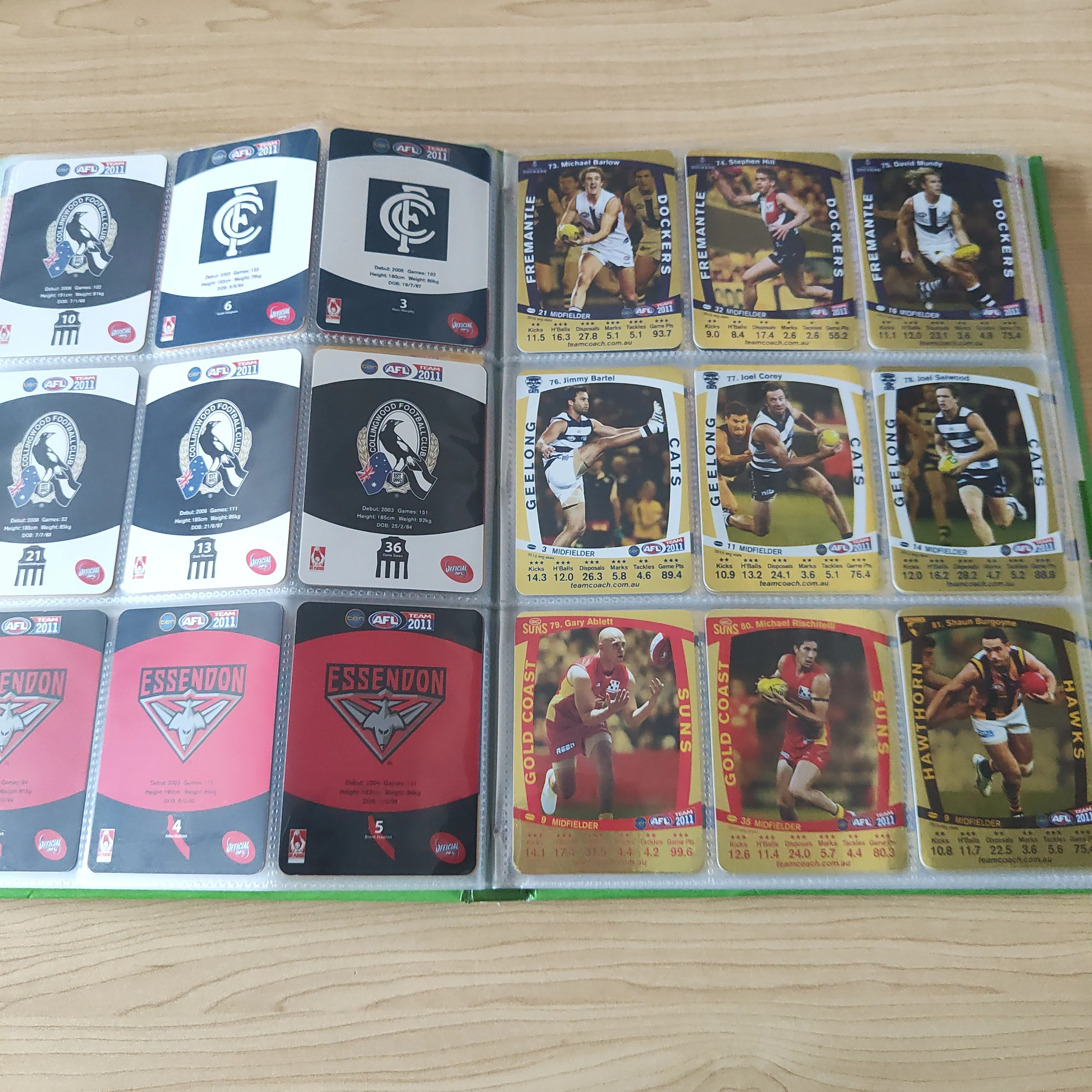 2011 Teamcoach Complete Gold Football Card Set In Album - Image 6
