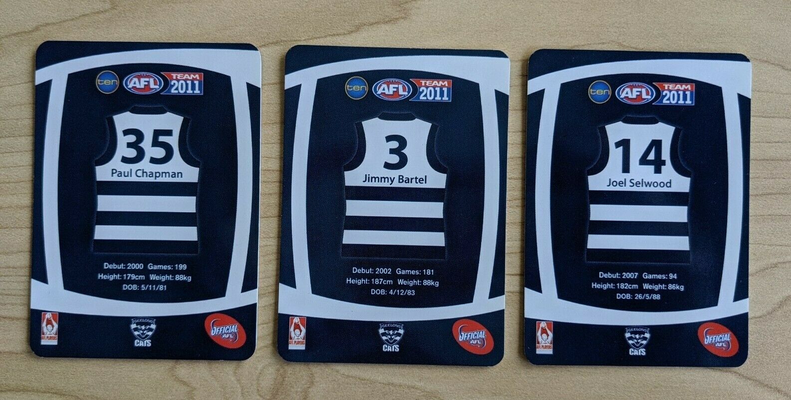 2011 Teamcoach LIMITED ULTRA RARE SAMPLE GEELONG CATS PRIZE 3 CARD SET - Image 2