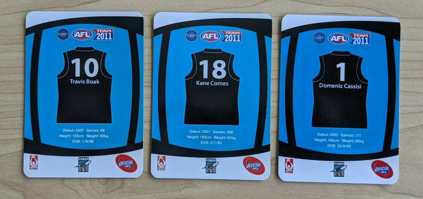 2011 Teamcoach LIMITED ULTRA RARE SAMPLE Port Adelaide Power 3 CARD Prize SET - Image 2