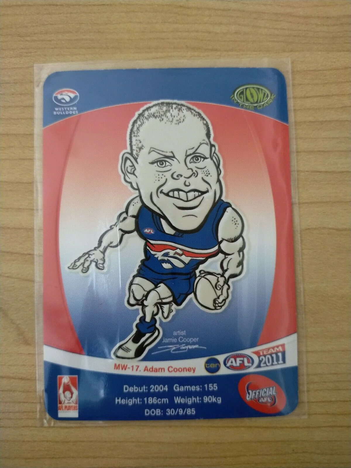 2011 Teamcoach Magic Wildcard Adam Cooney Western Bulldogs MW-17 - Image 2