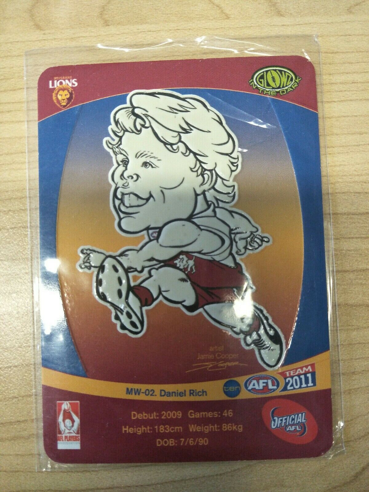 2011 Teamcoach Magic Wildcard Daniel Rich Brisbane Lions MW-02 - Image 2