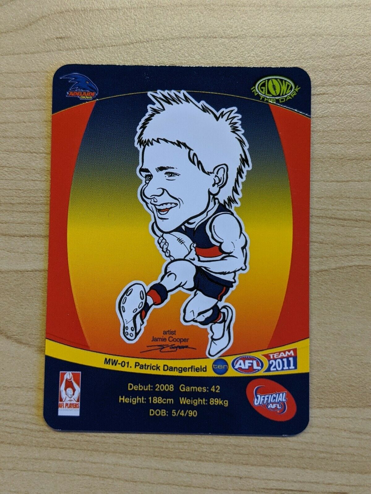 2011 Teamcoach Magic Wildcard Printing Error Patrick Dangerfield Rare - Image 2
