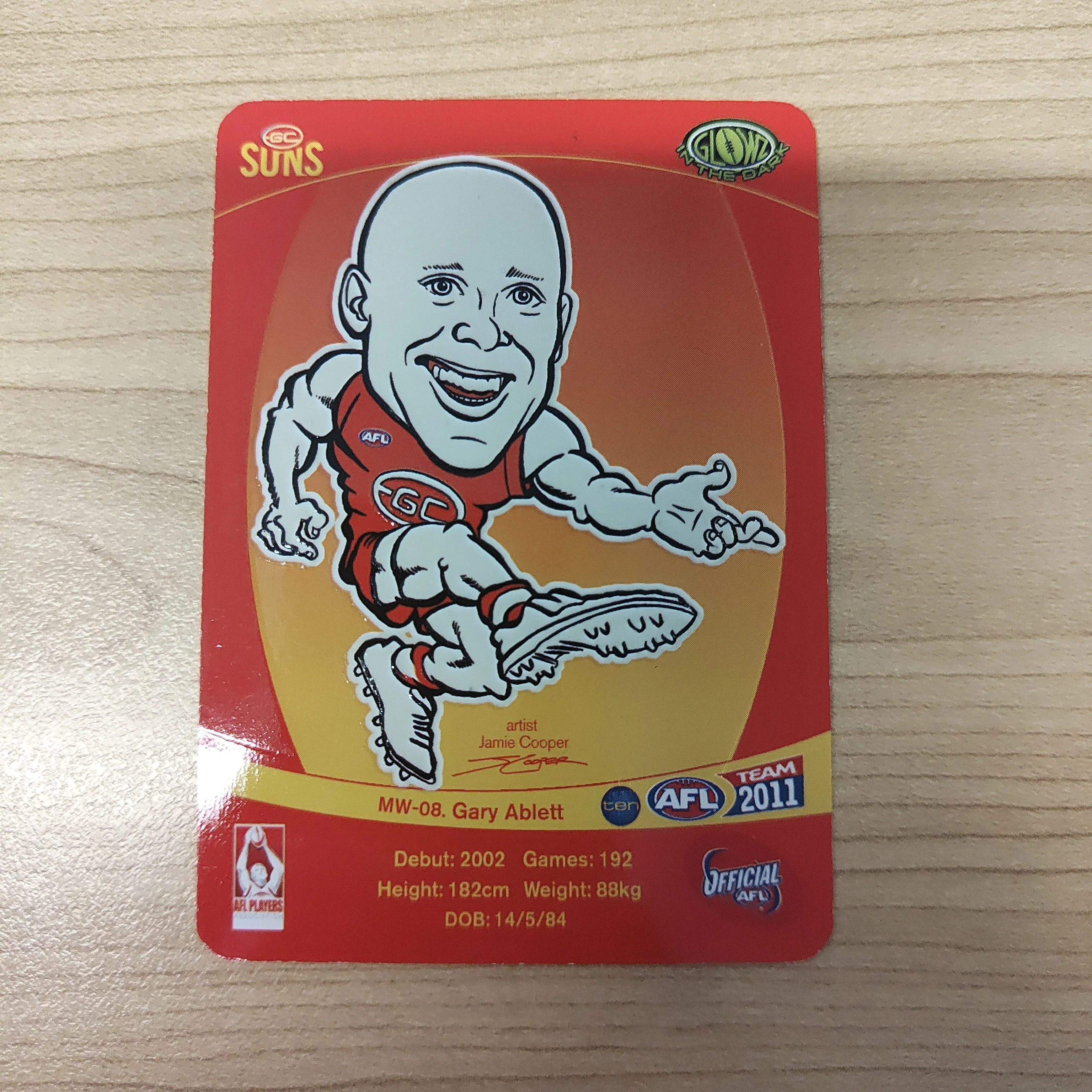 2011 Teamcoach Magic Wildcard Gary Ablett Gold Coast Suns - Image 2